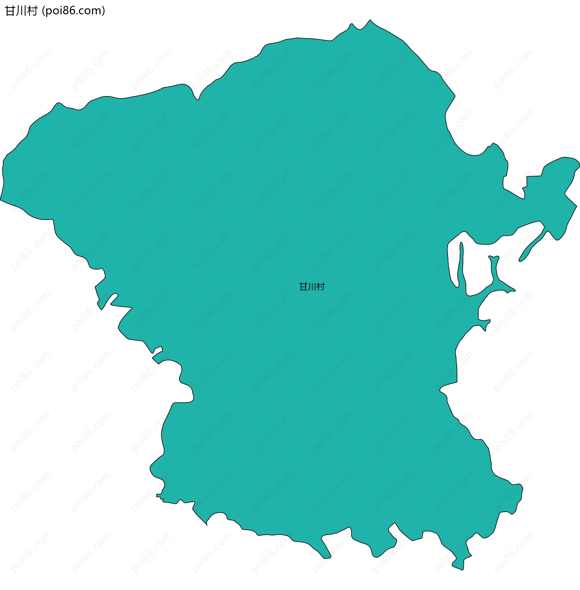 甘川村边界地图