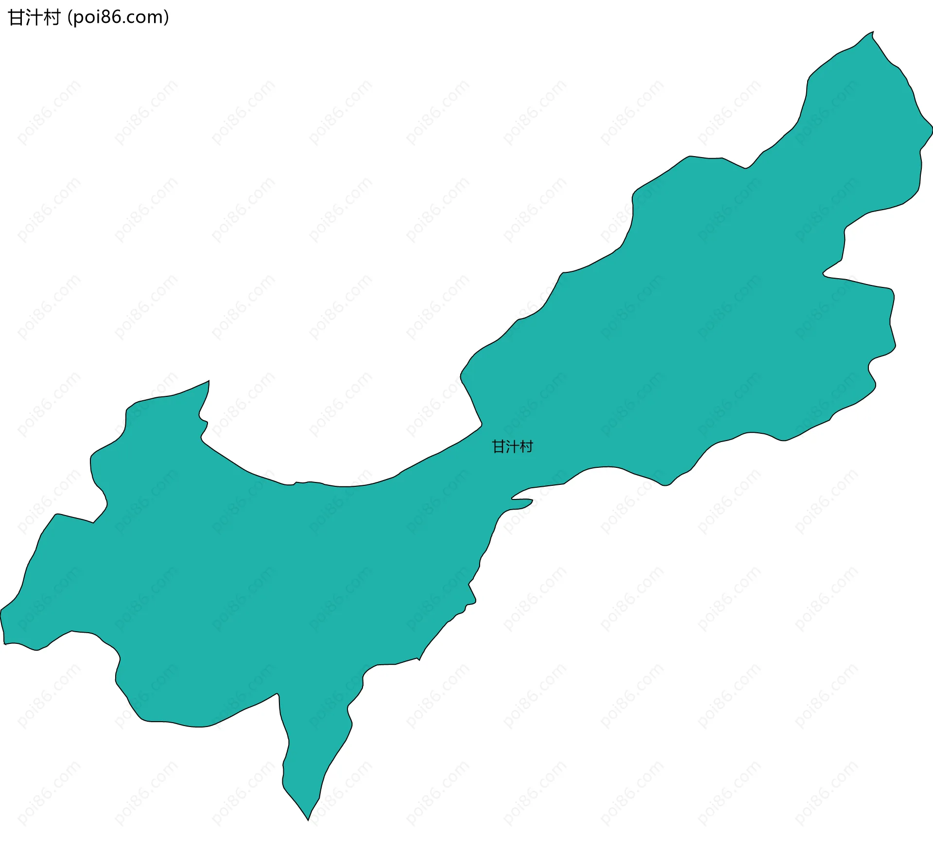 甘汁村边界地图