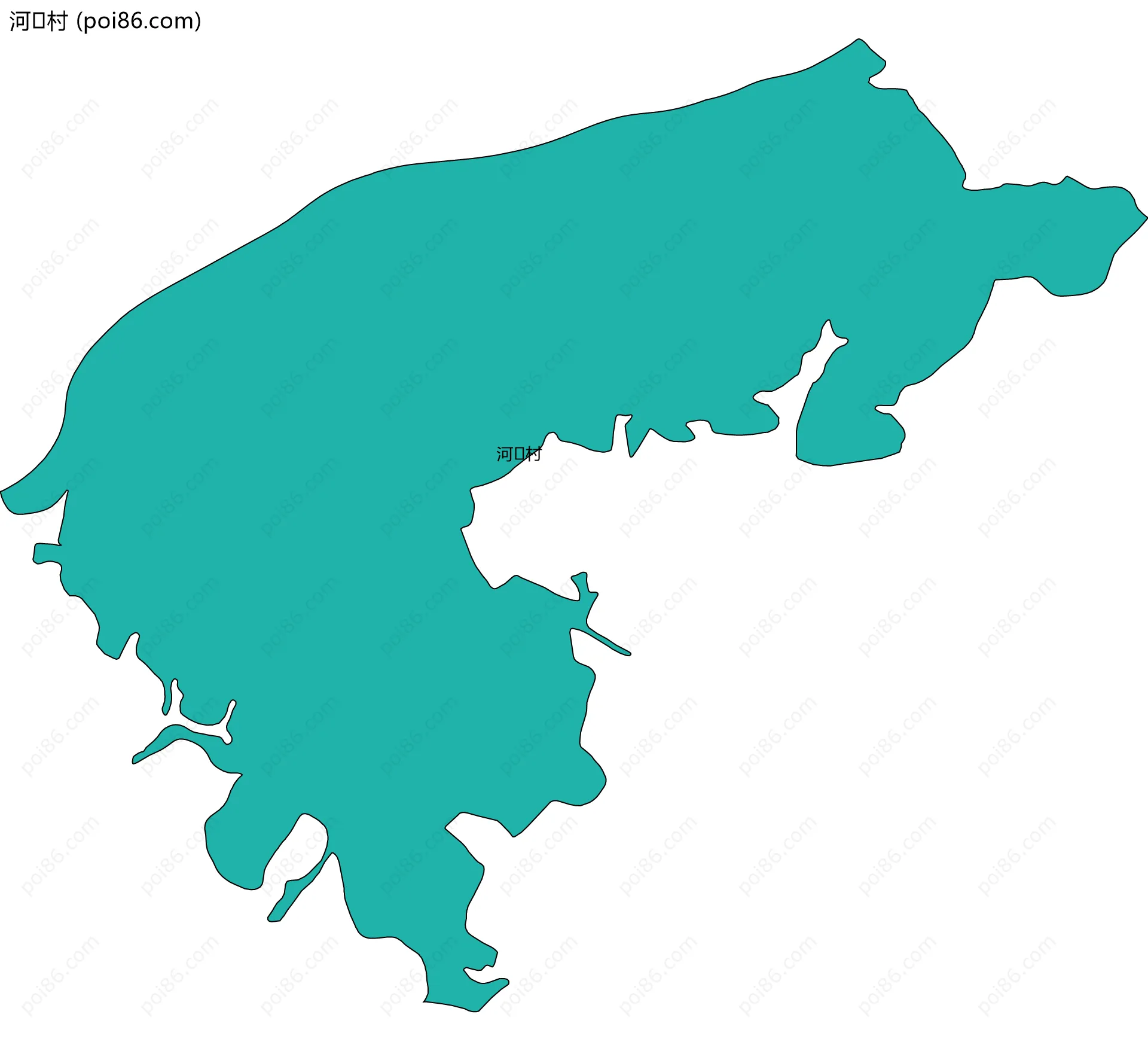 河村边界地图