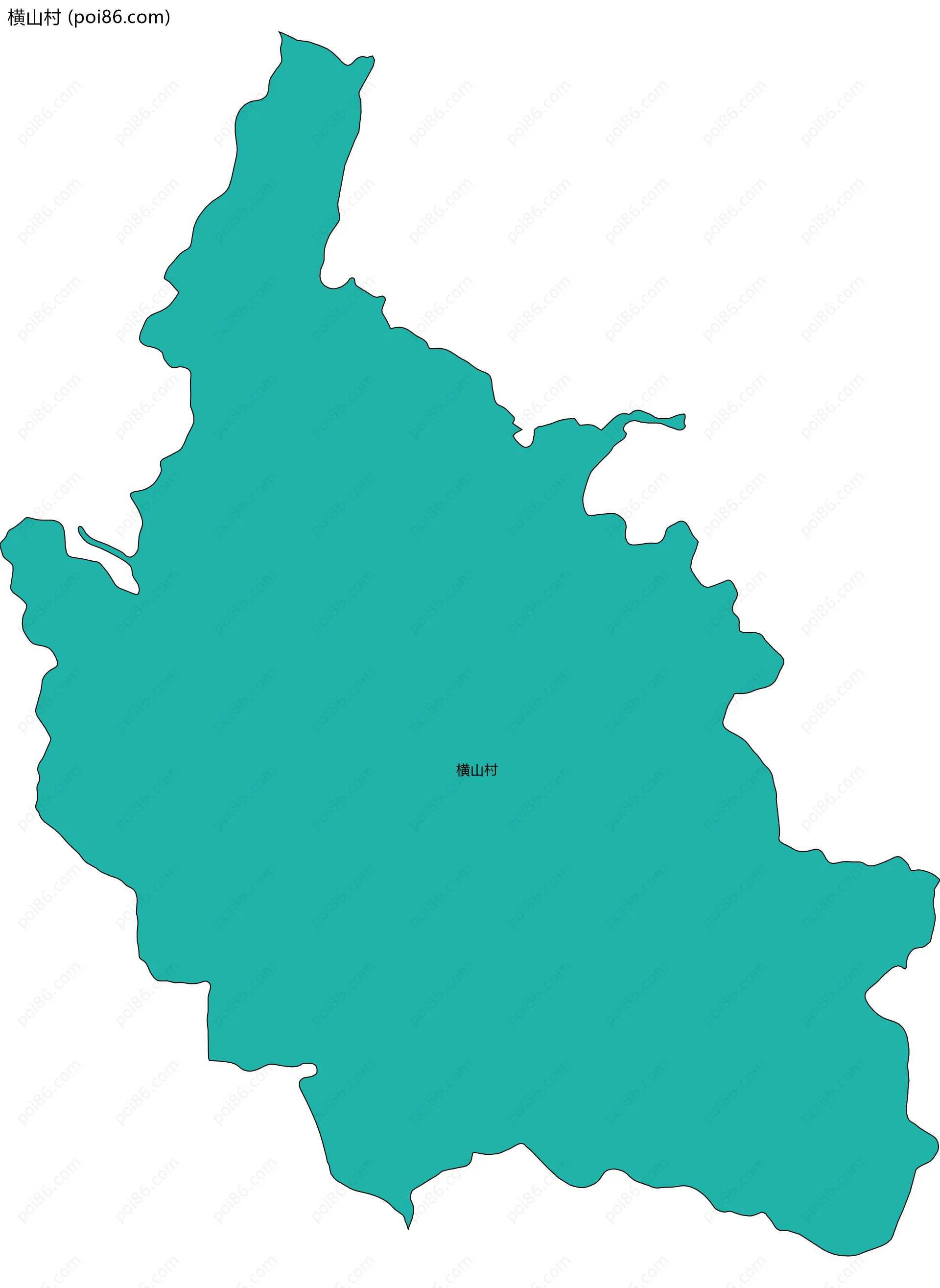 横山村边界地图