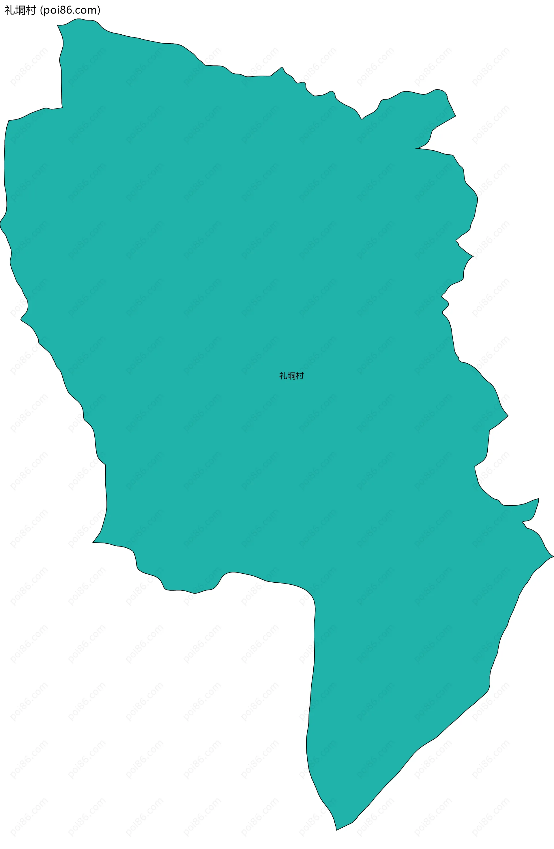 礼垌村边界地图