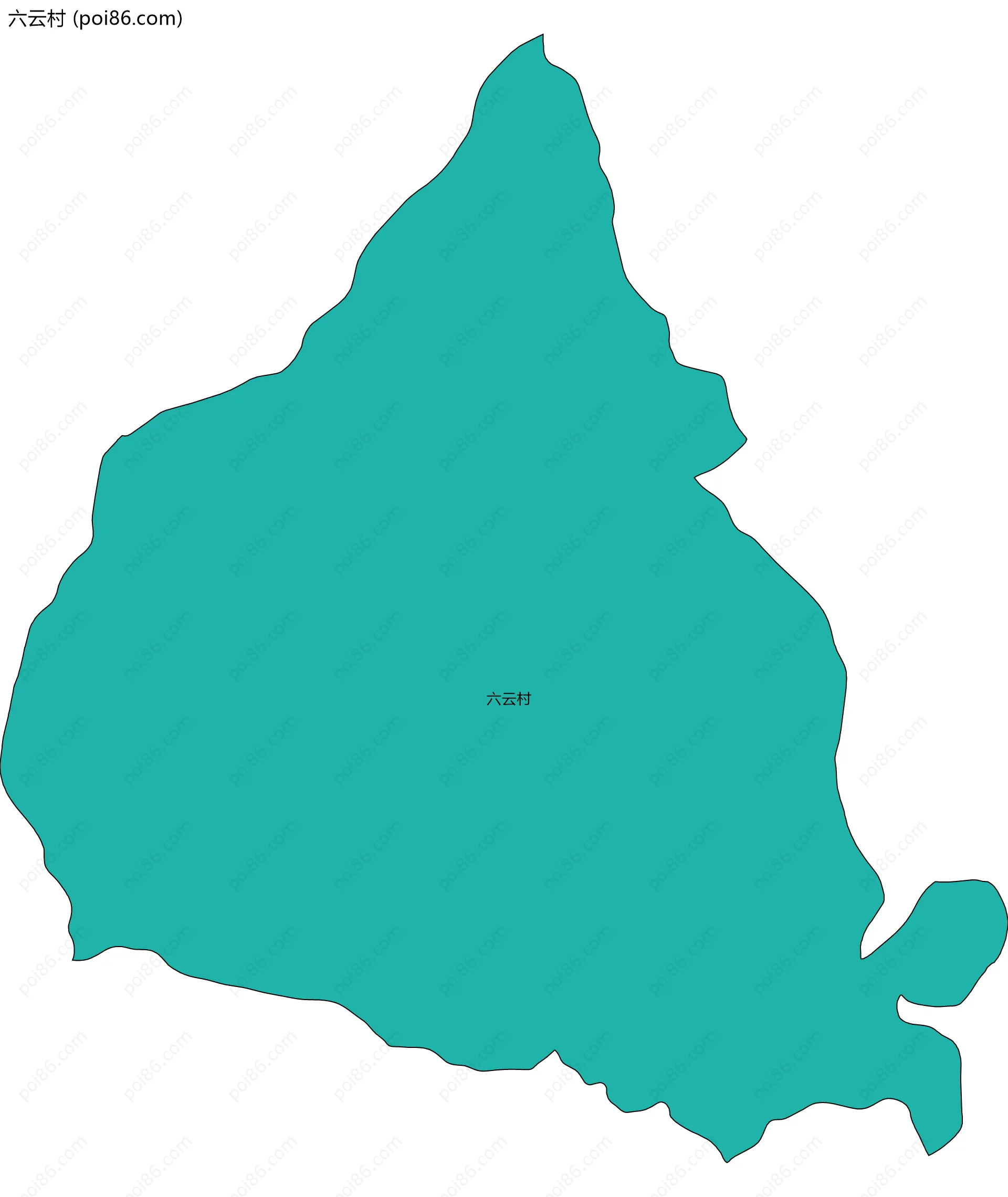 六云村边界地图