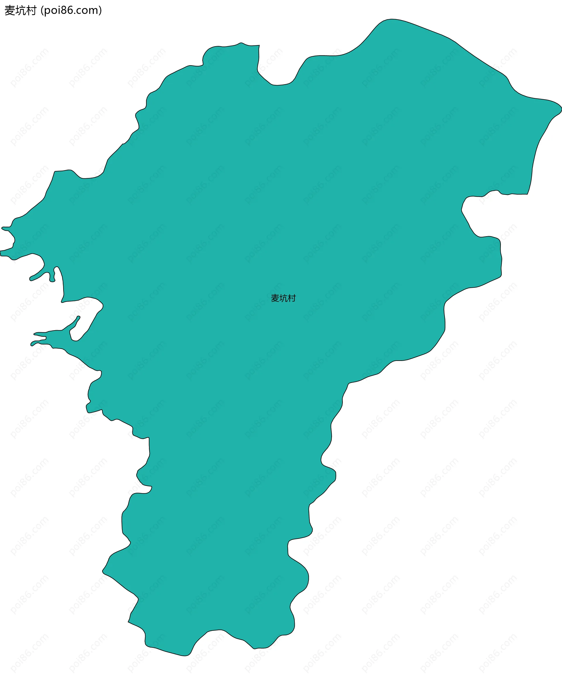 麦坑村边界地图