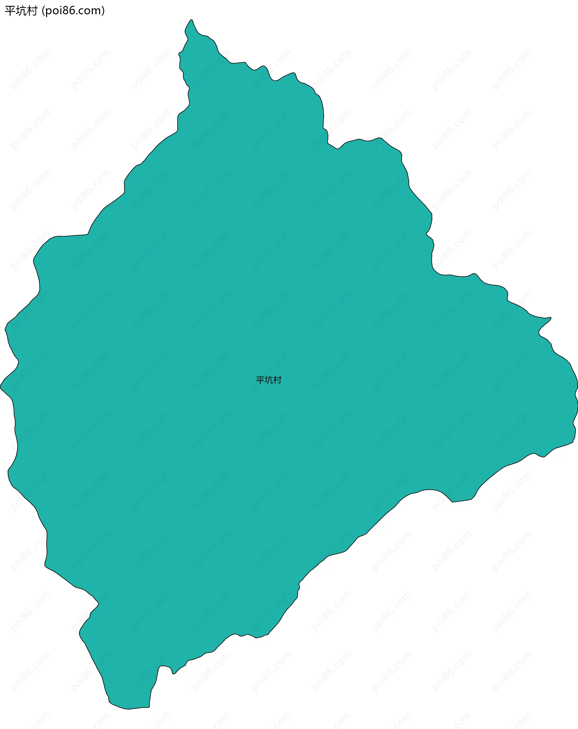平坑村边界地图