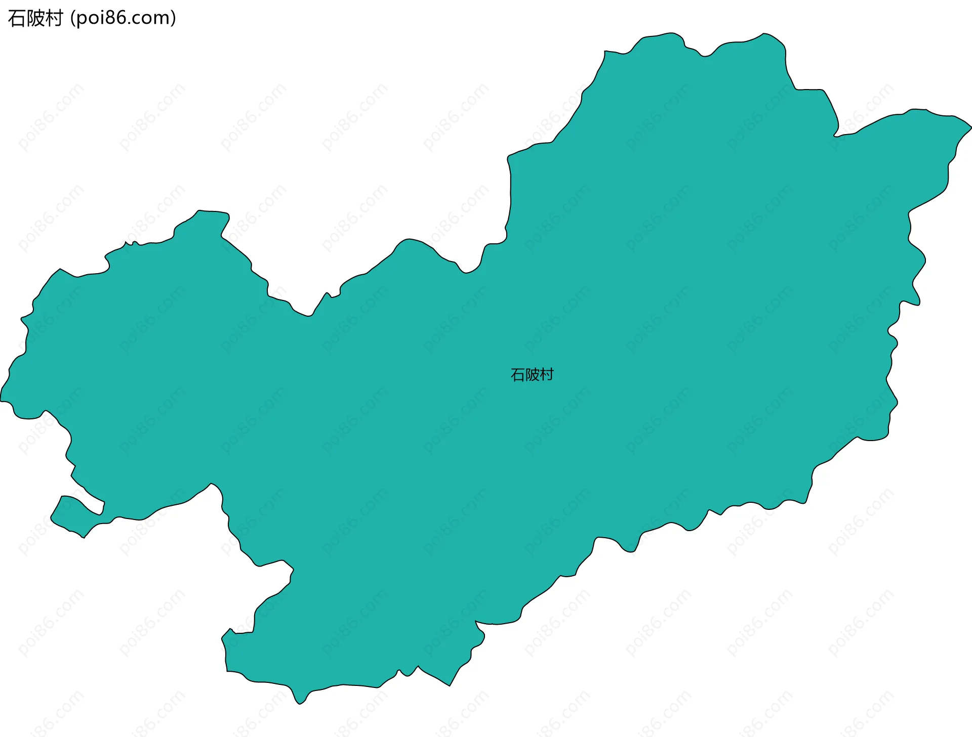 石陂村边界地图