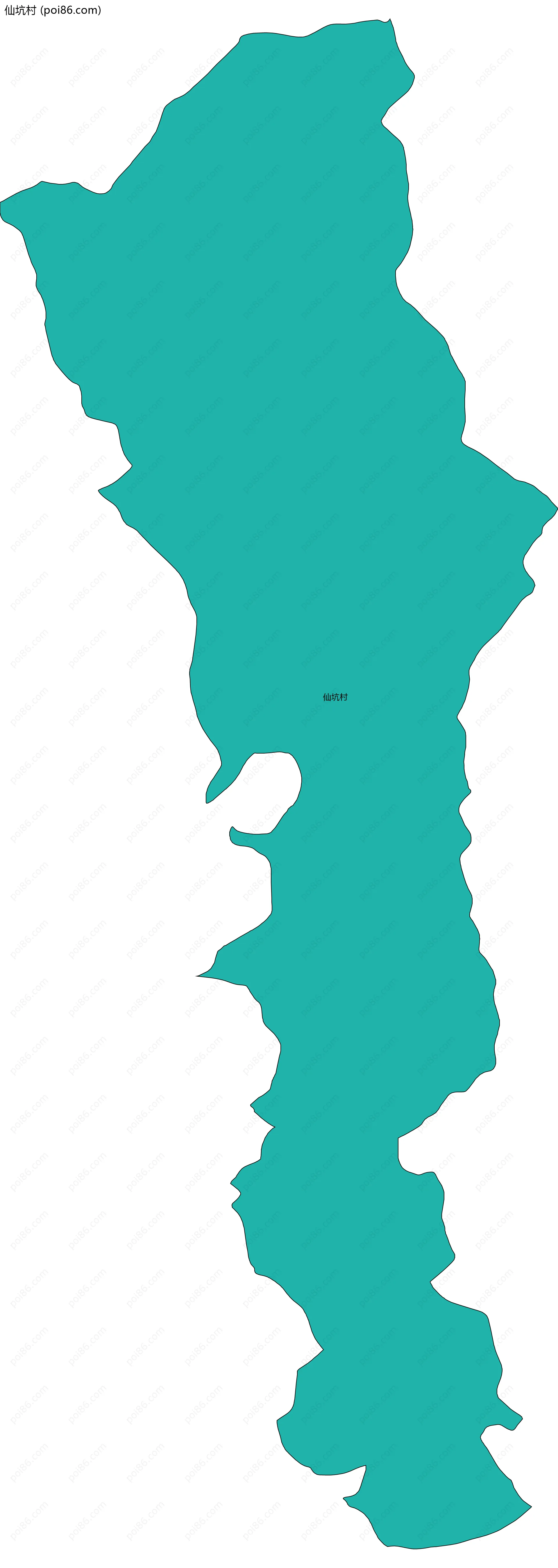 仙坑村边界地图