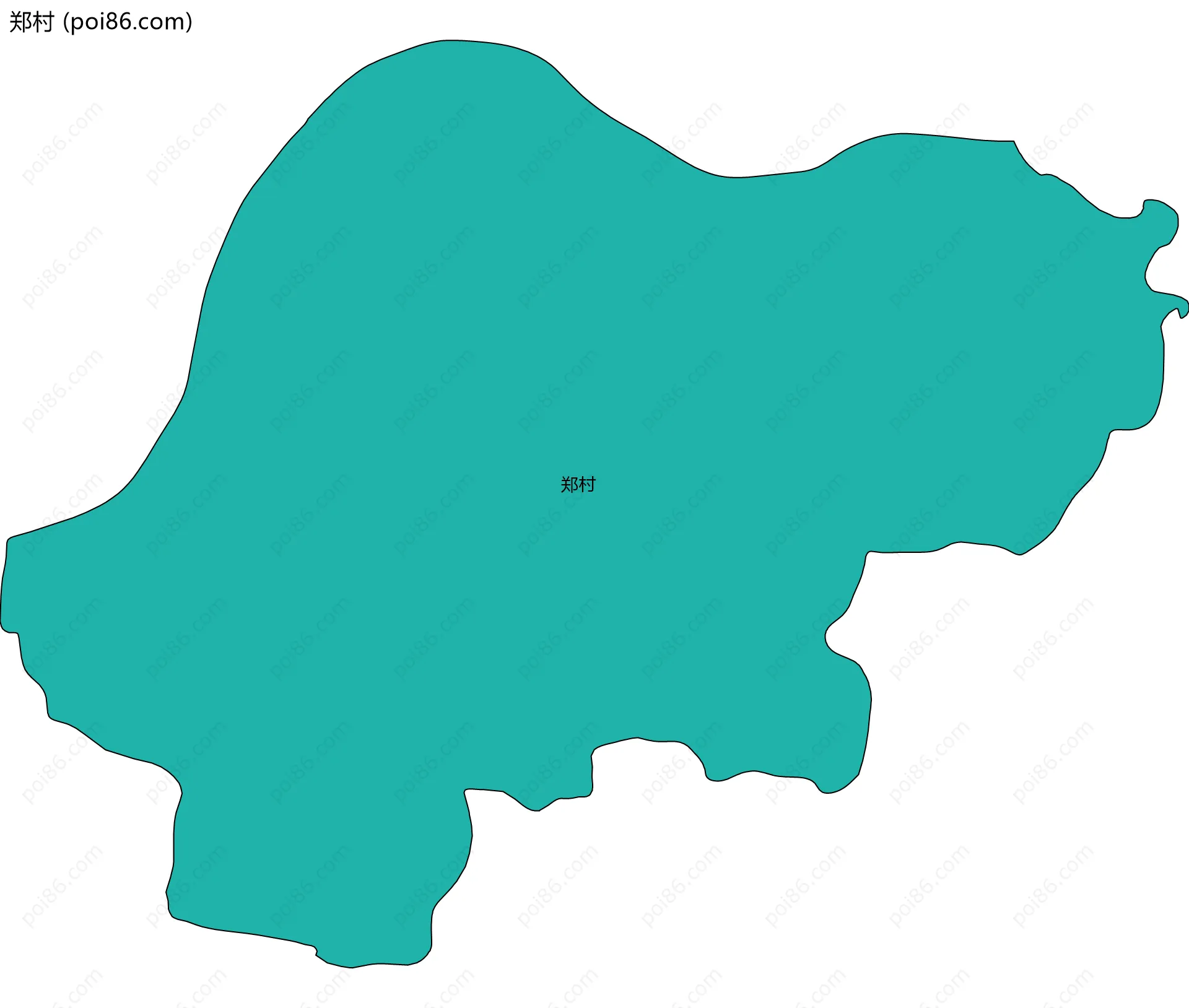 郑村边界地图
