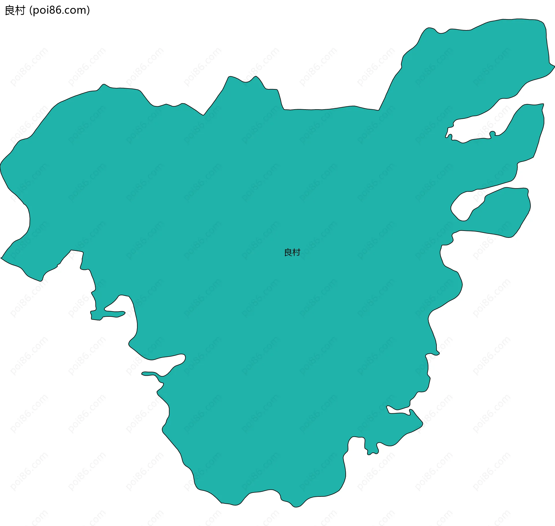 良村边界地图