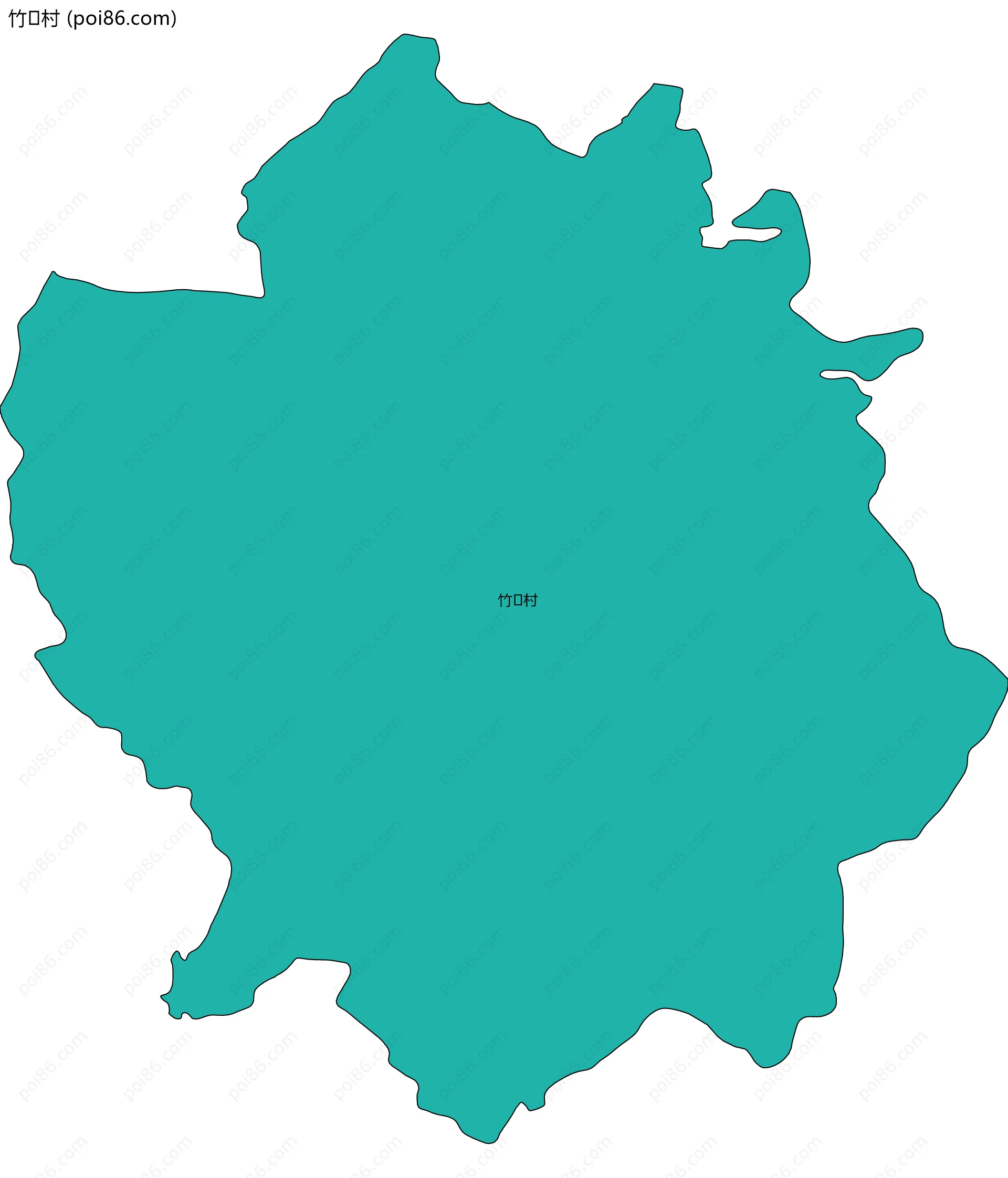 竹村边界地图