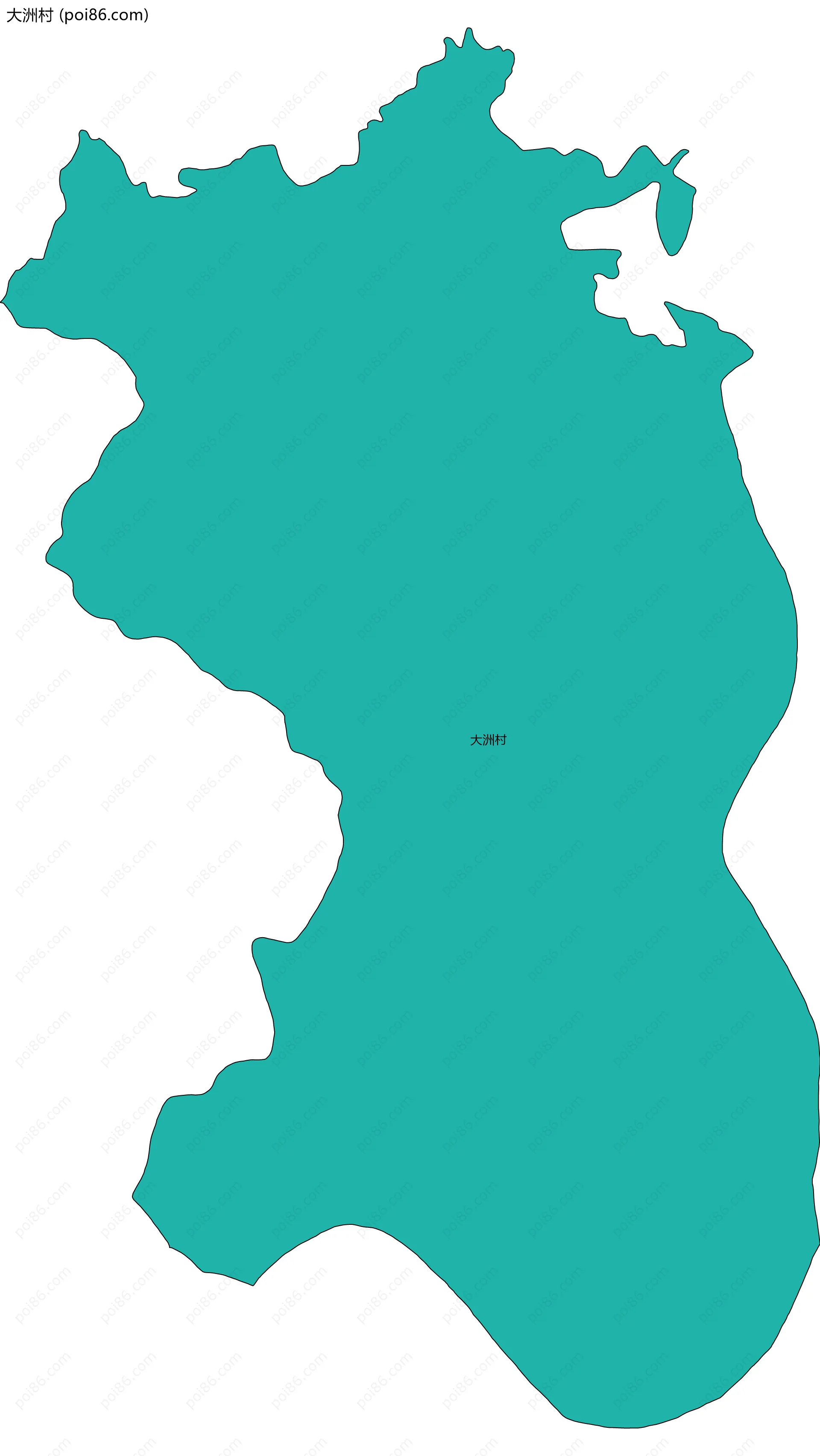 大洲村边界地图