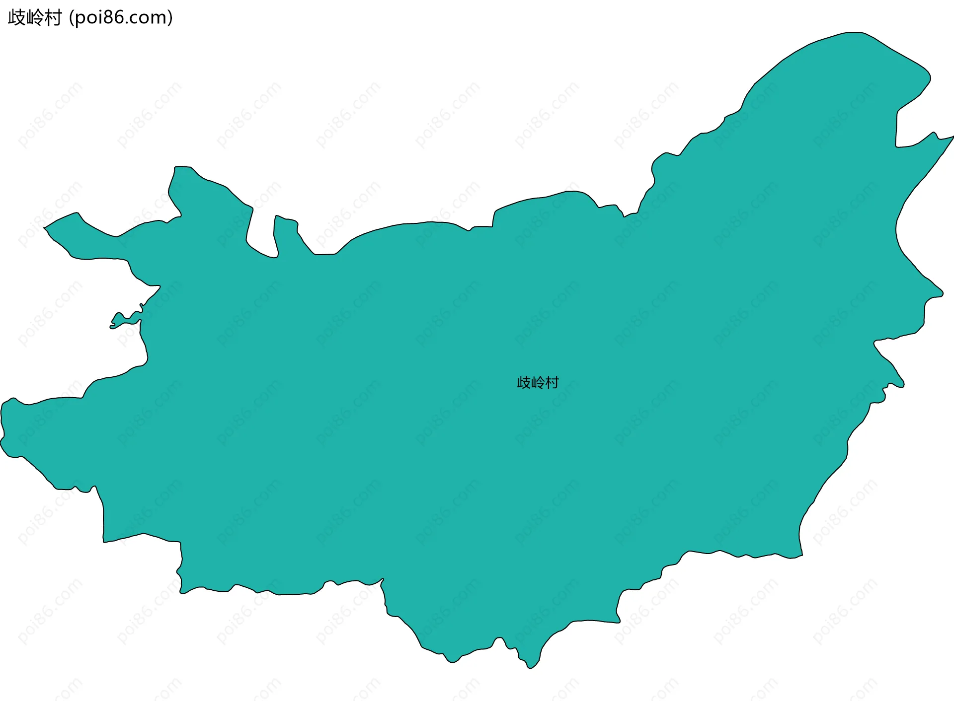 歧岭村边界地图