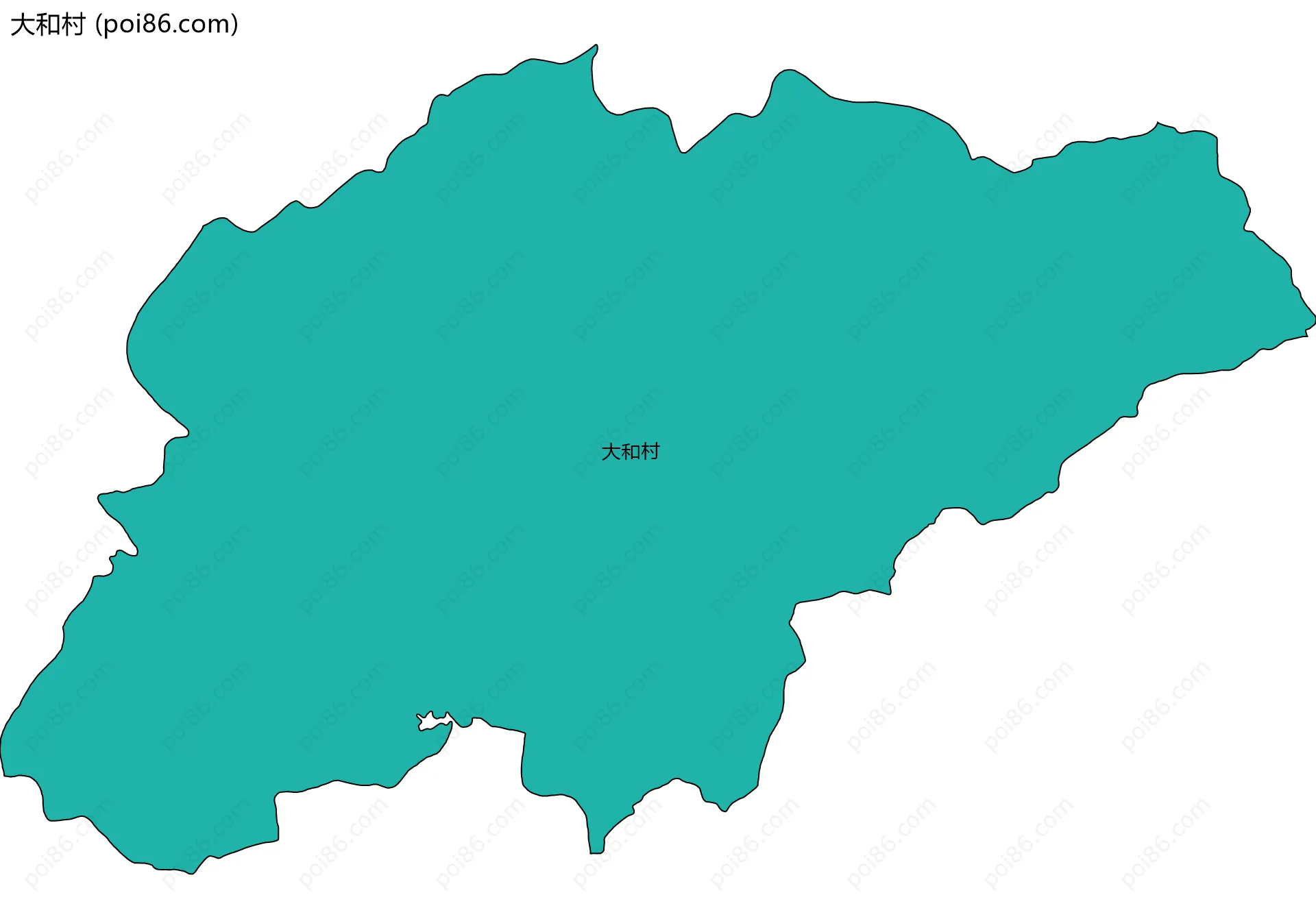 大和村边界地图