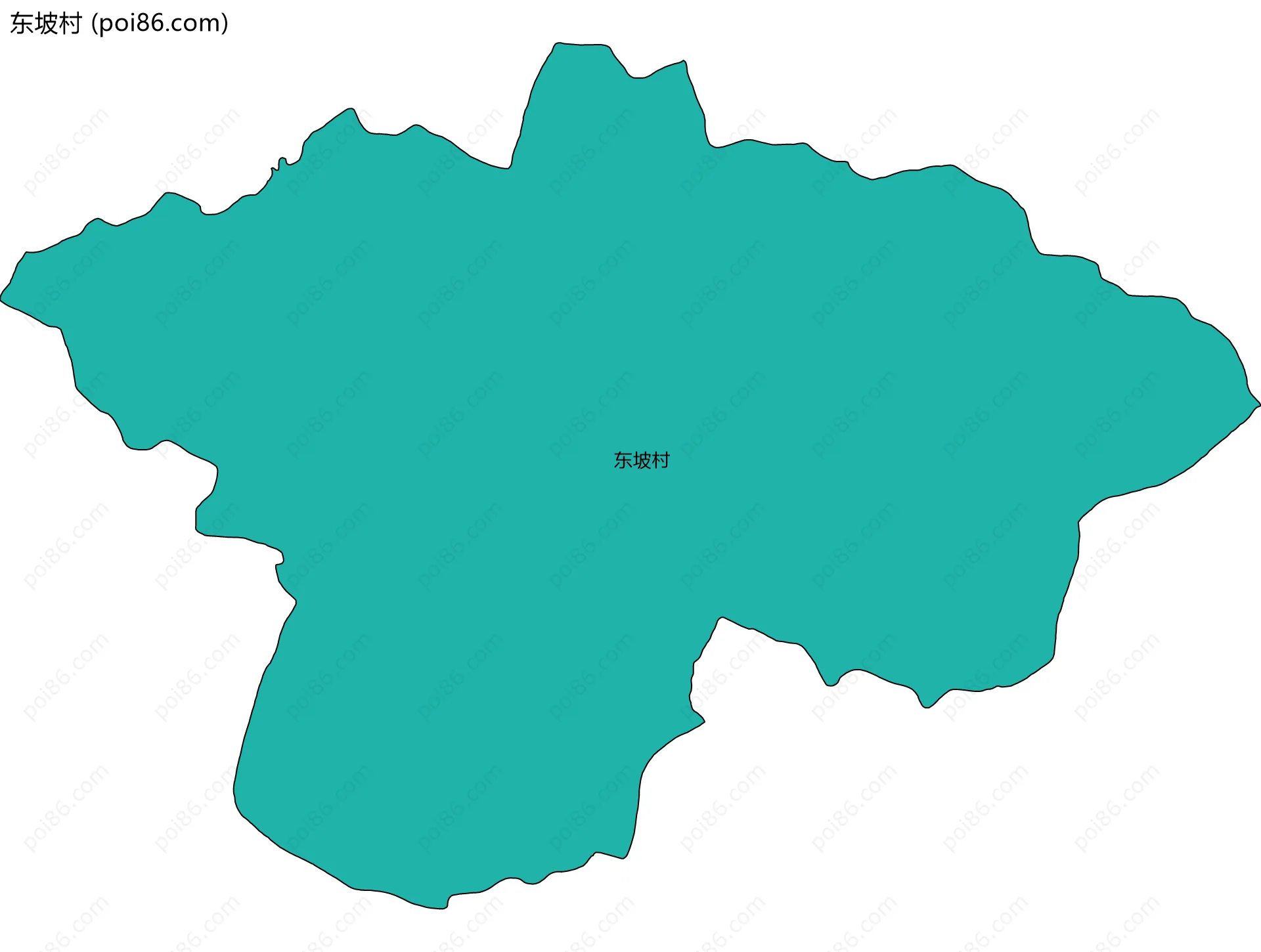 东坡村边界地图