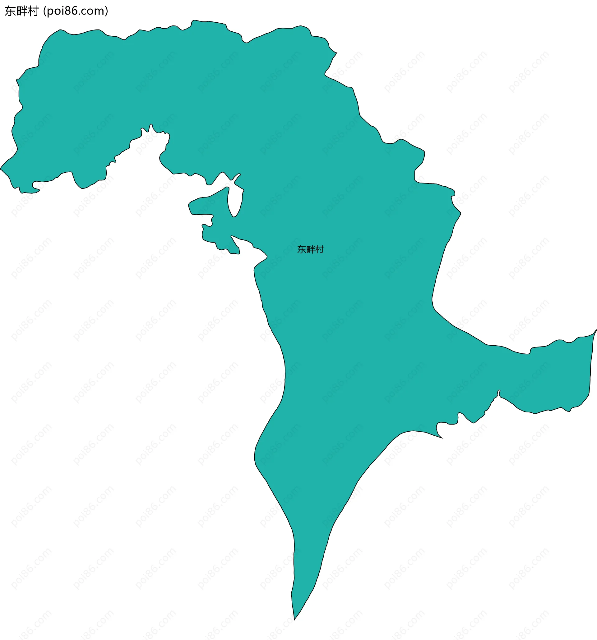 东畔村边界地图