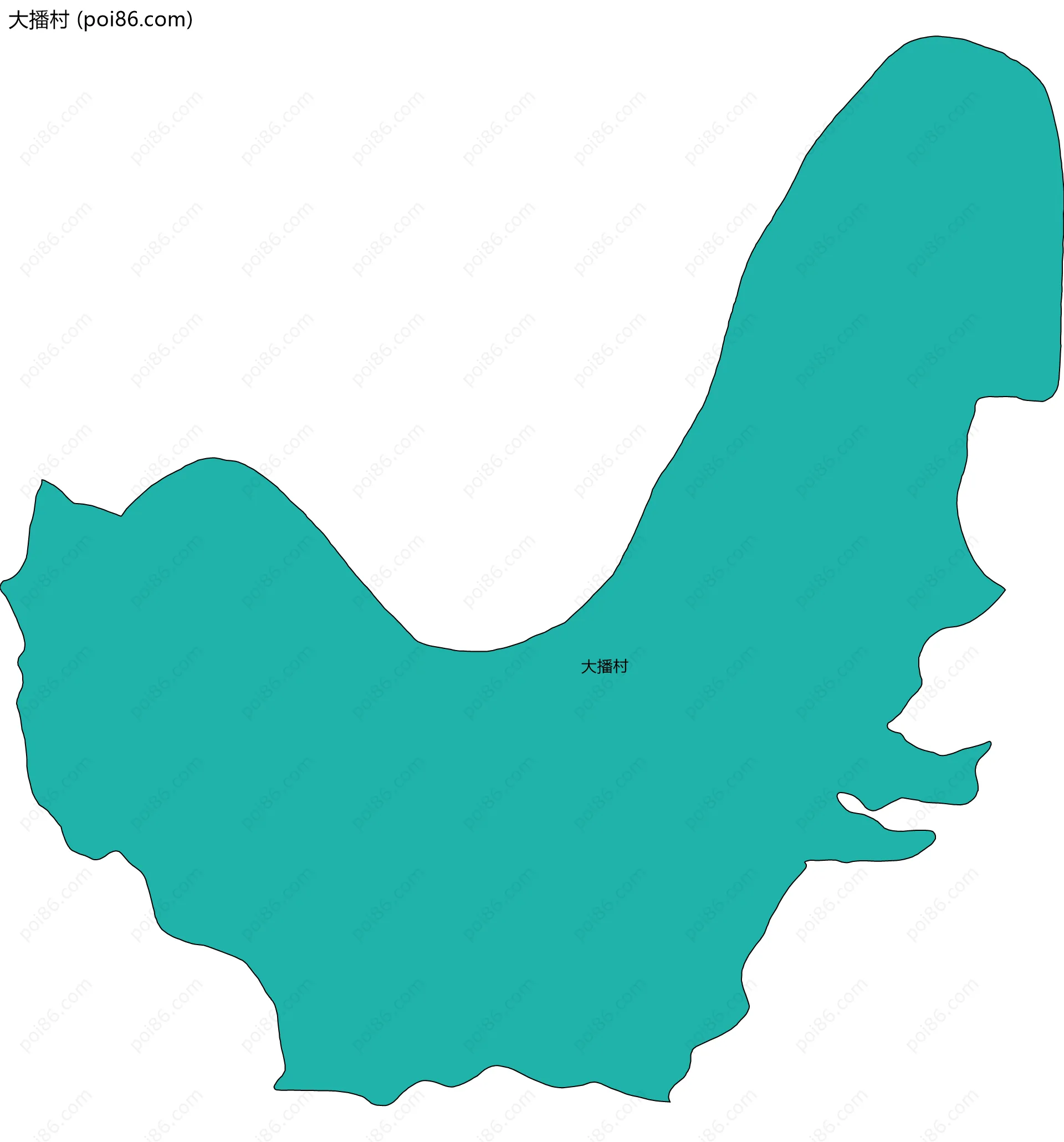 大播村边界地图