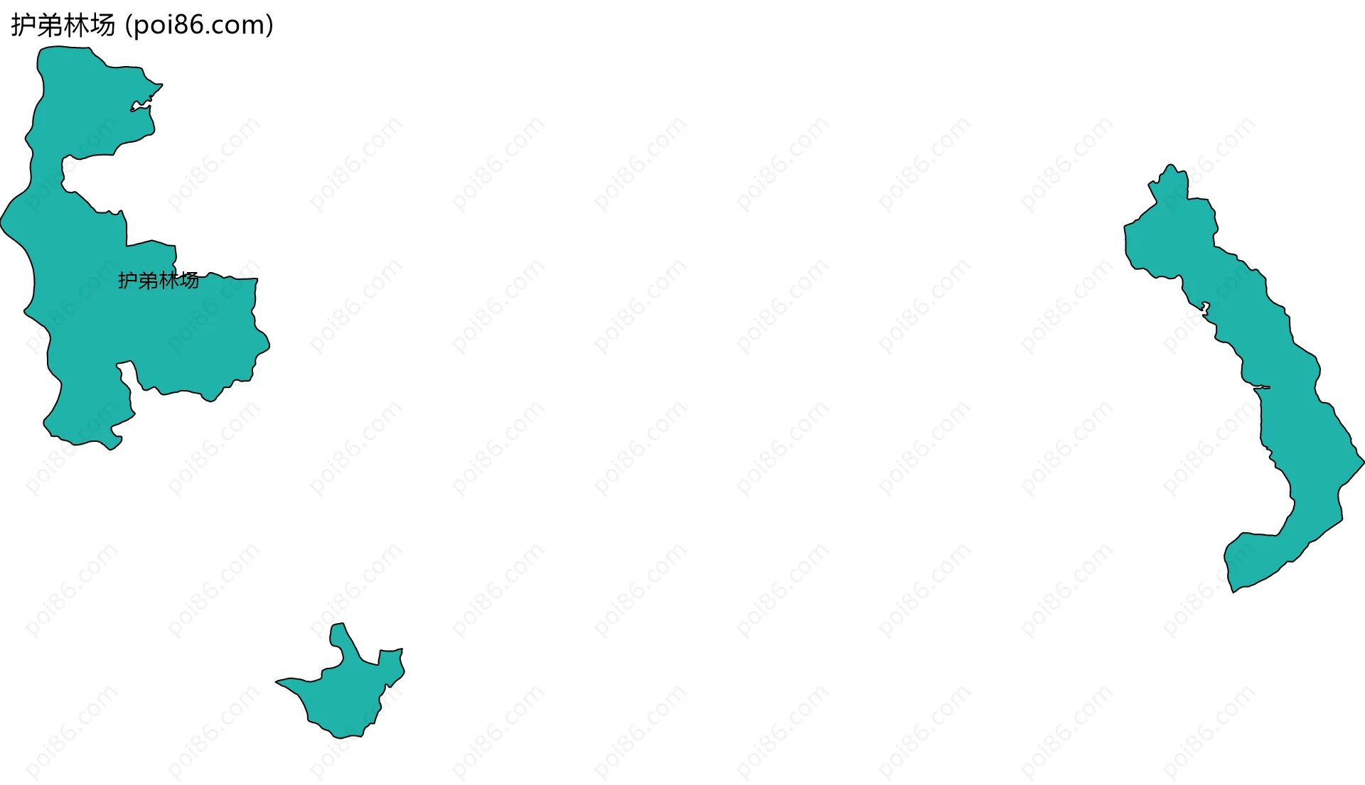 护弟林场边界地图