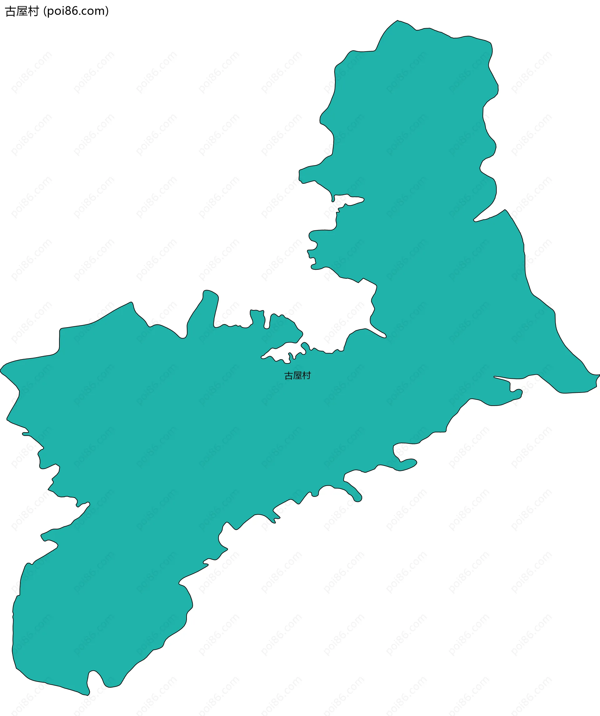 古屋村边界地图