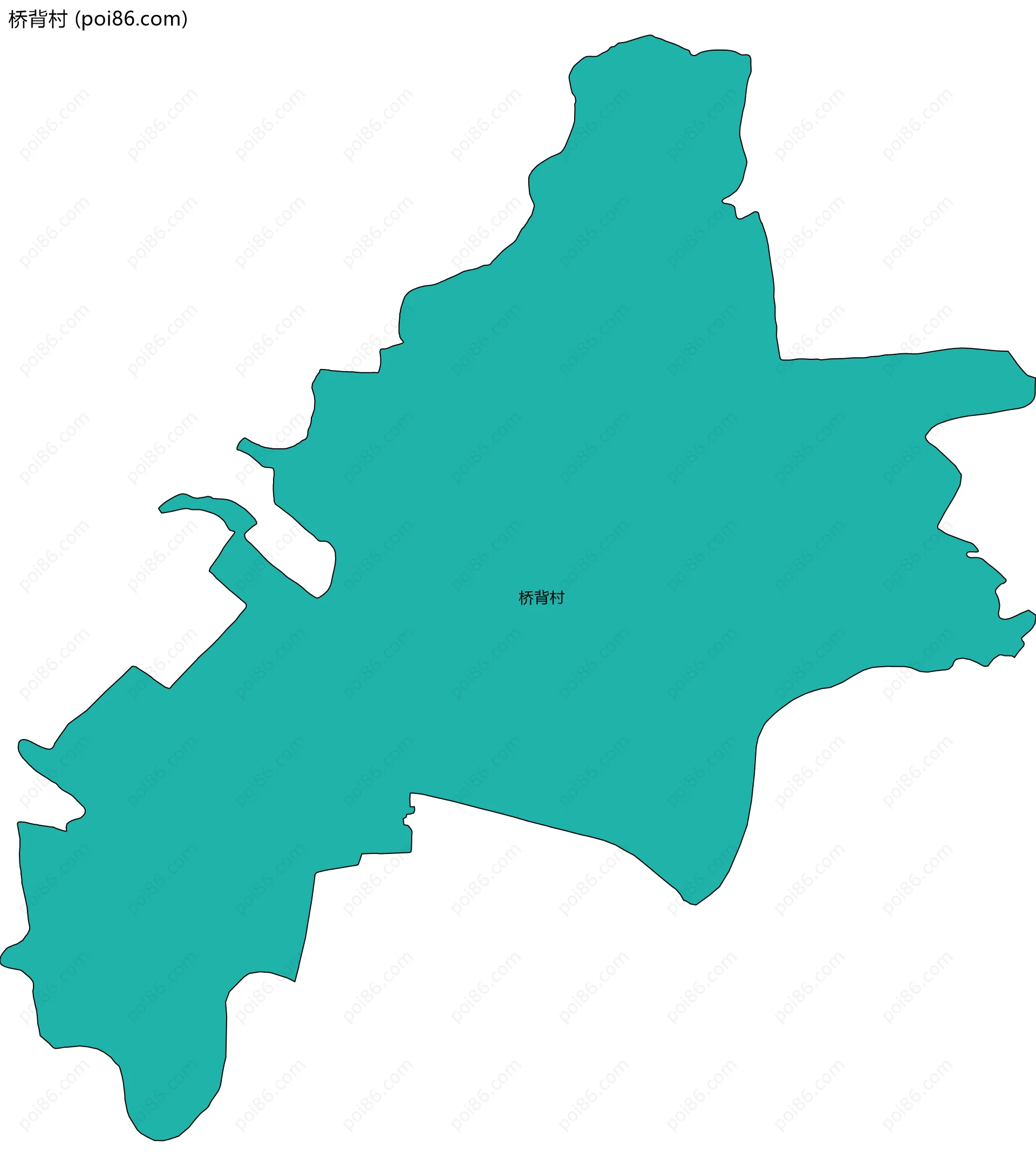 桥背村边界地图