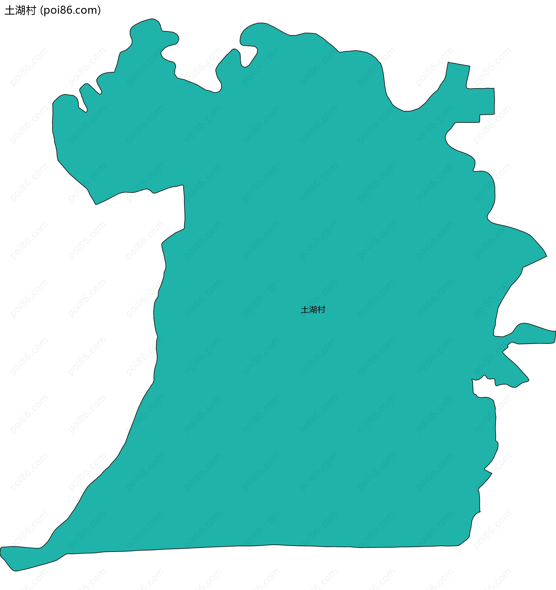 土湖村边界地图