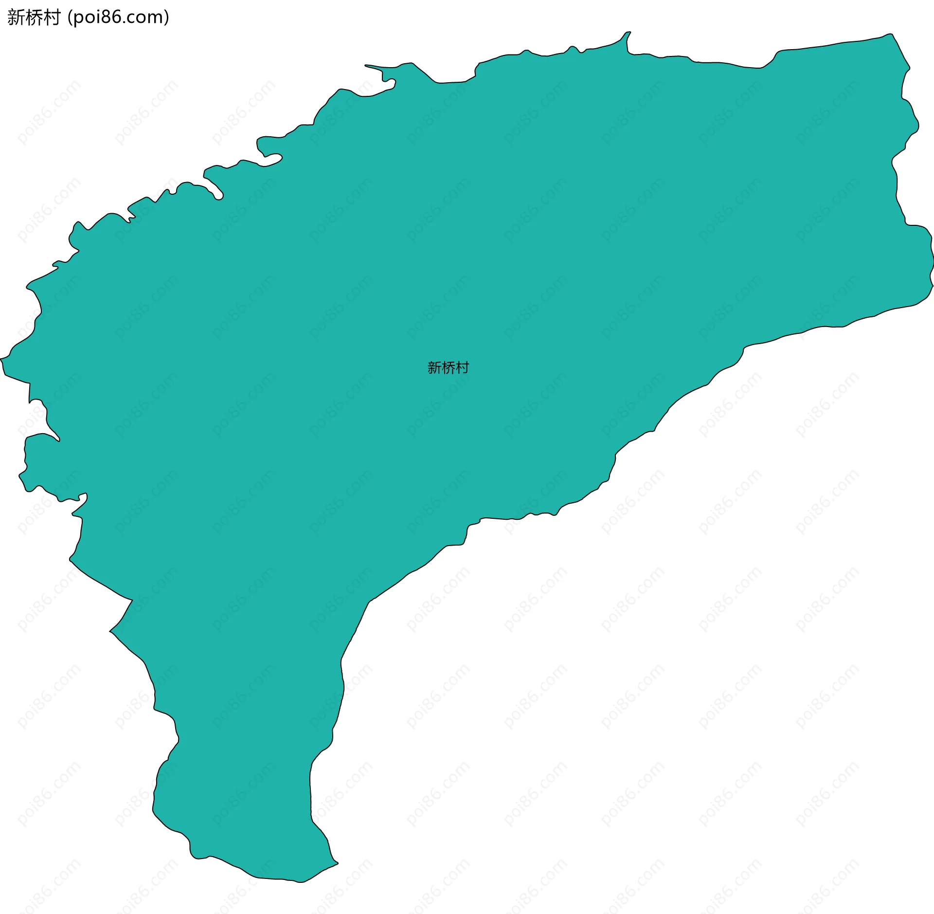 新桥村边界地图