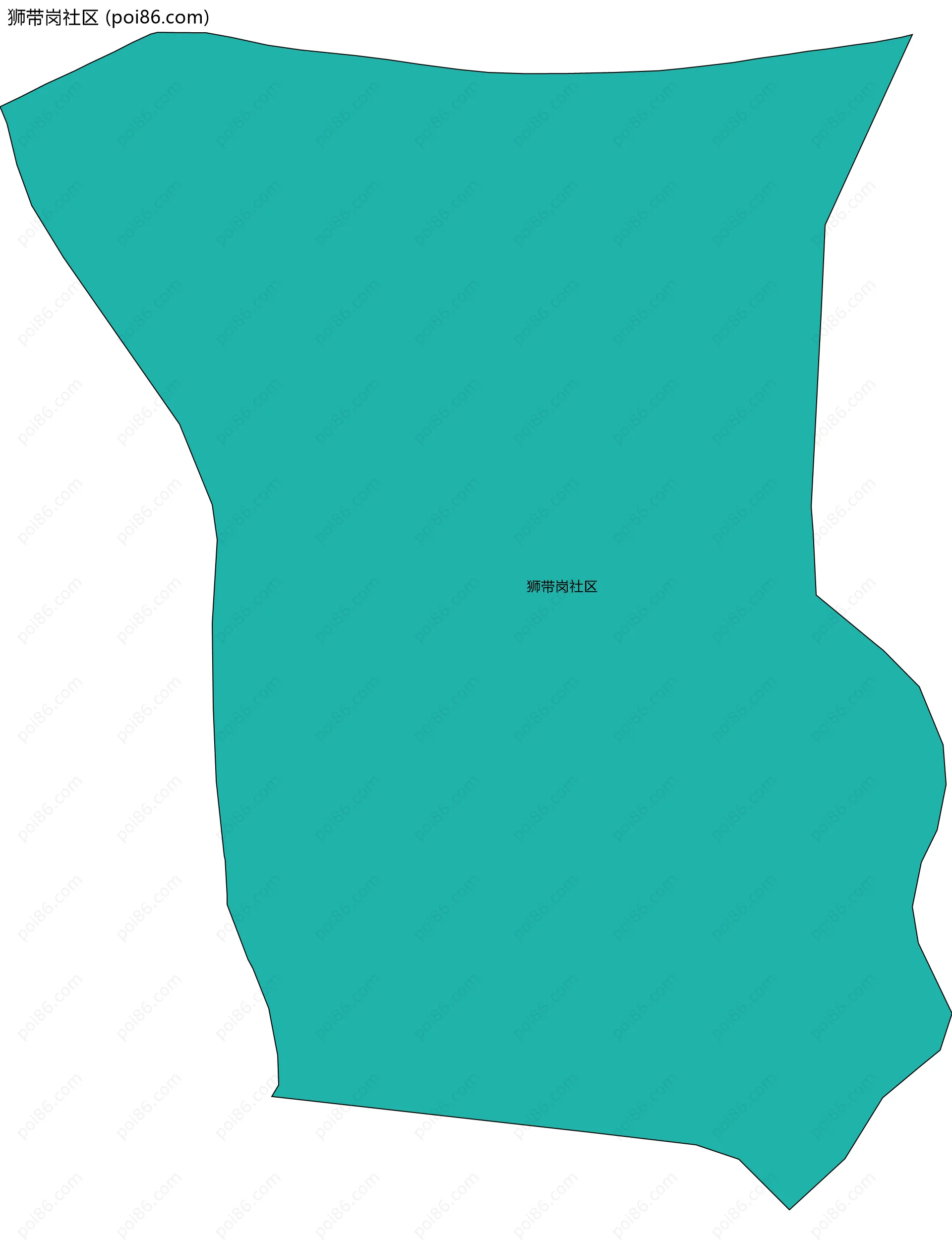 狮带岗社区边界地图