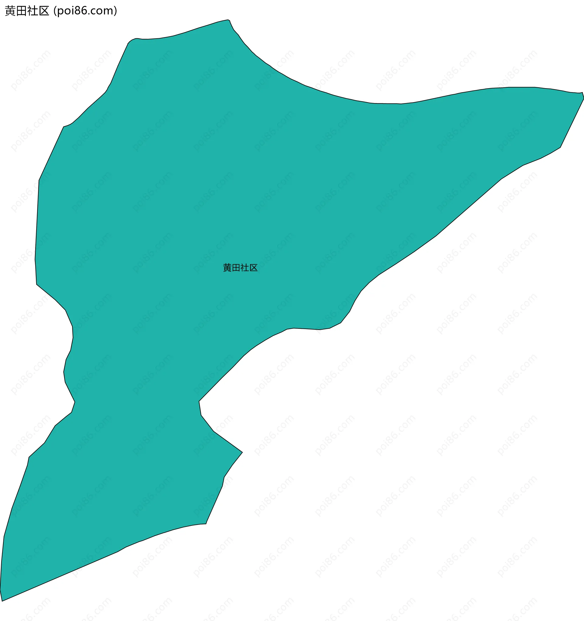 黄田社区边界地图