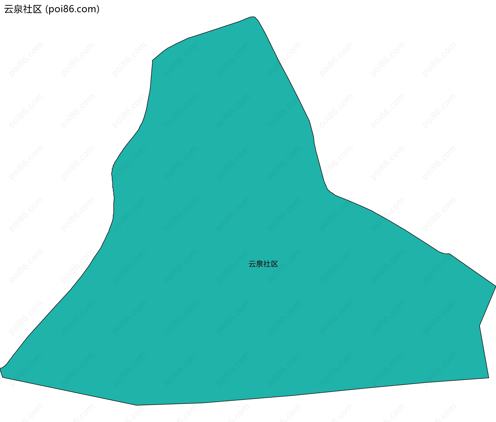 云泉社区边界地图