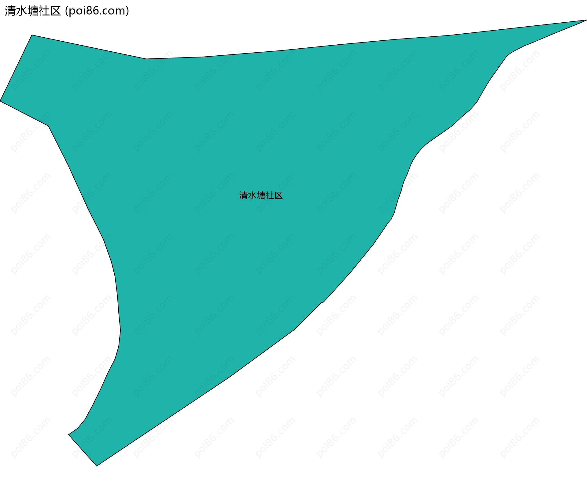 清水塘社区边界地图