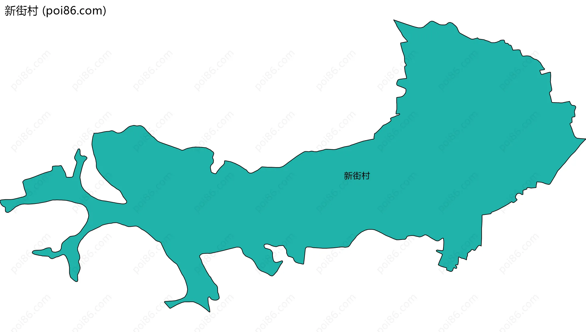 新街村边界地图