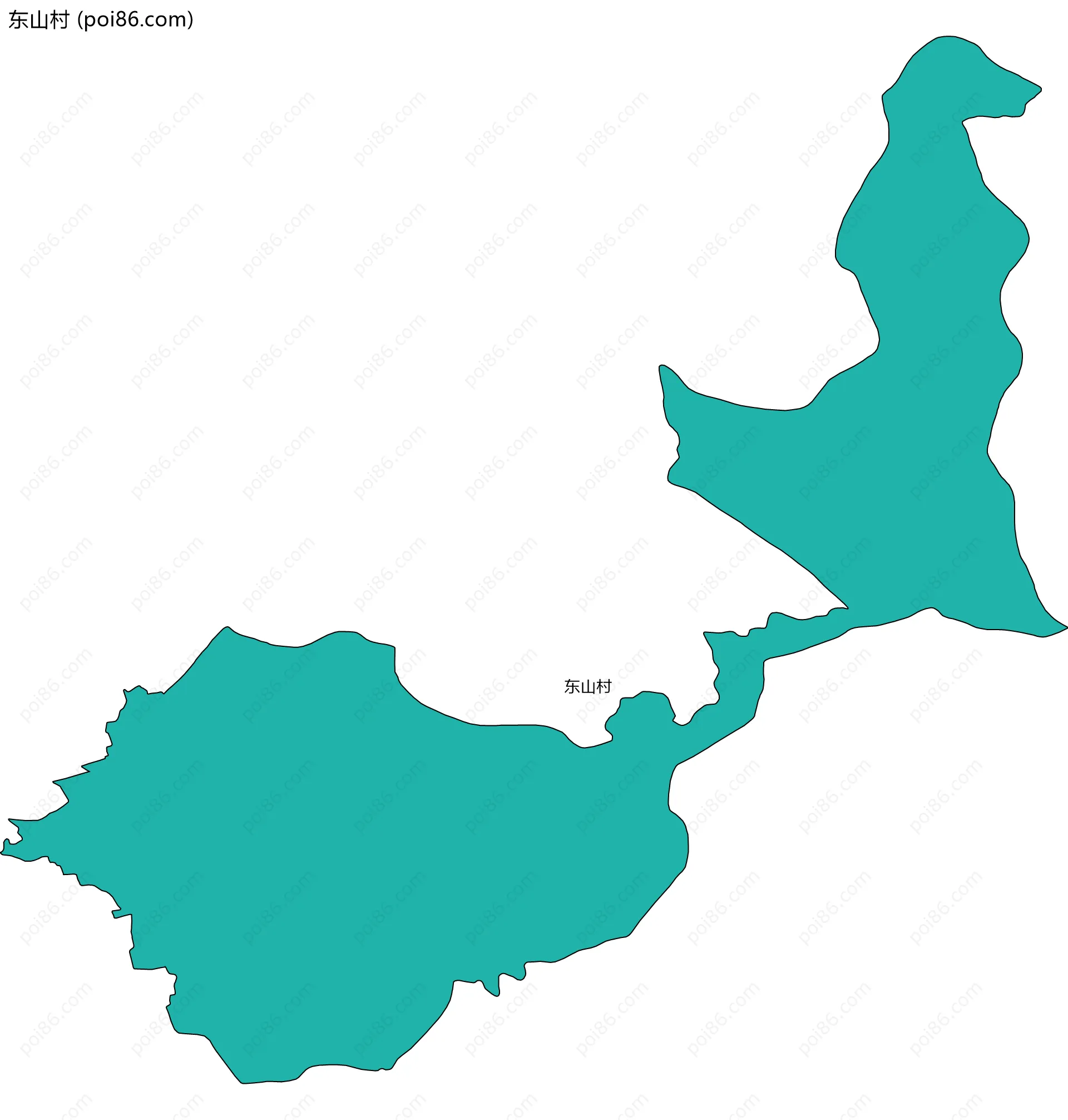 东山村边界地图