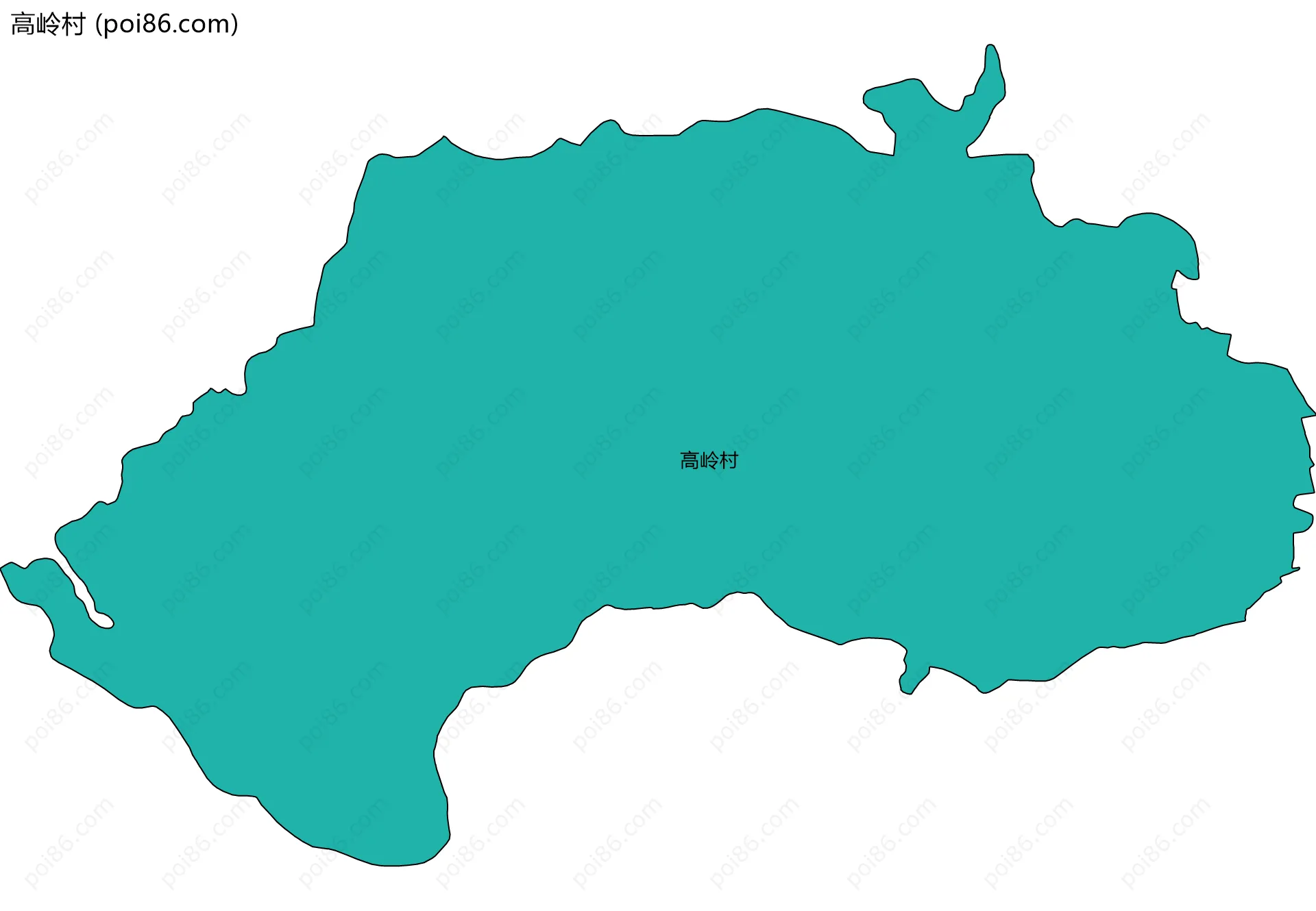 高岭村边界地图