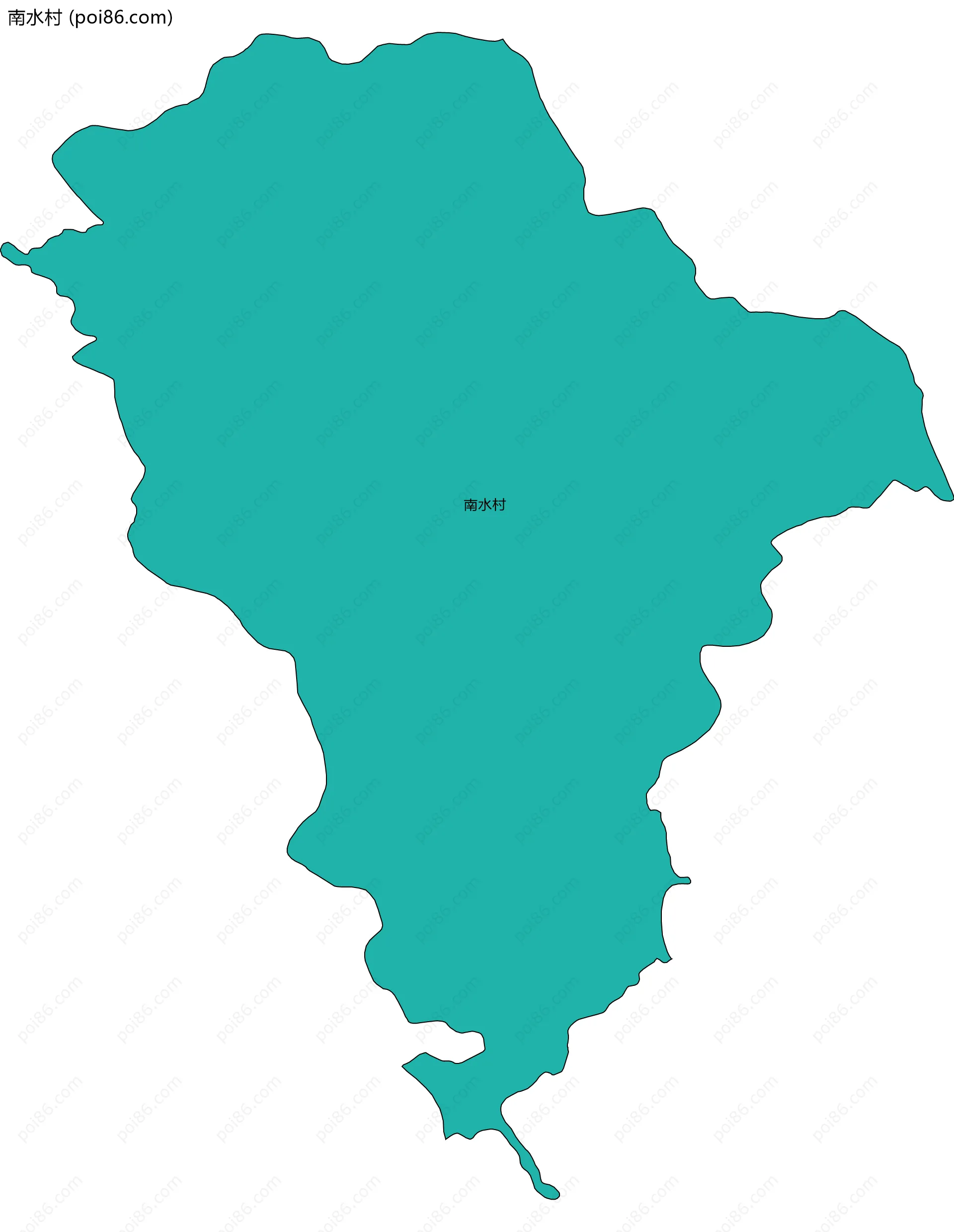 南水村边界地图