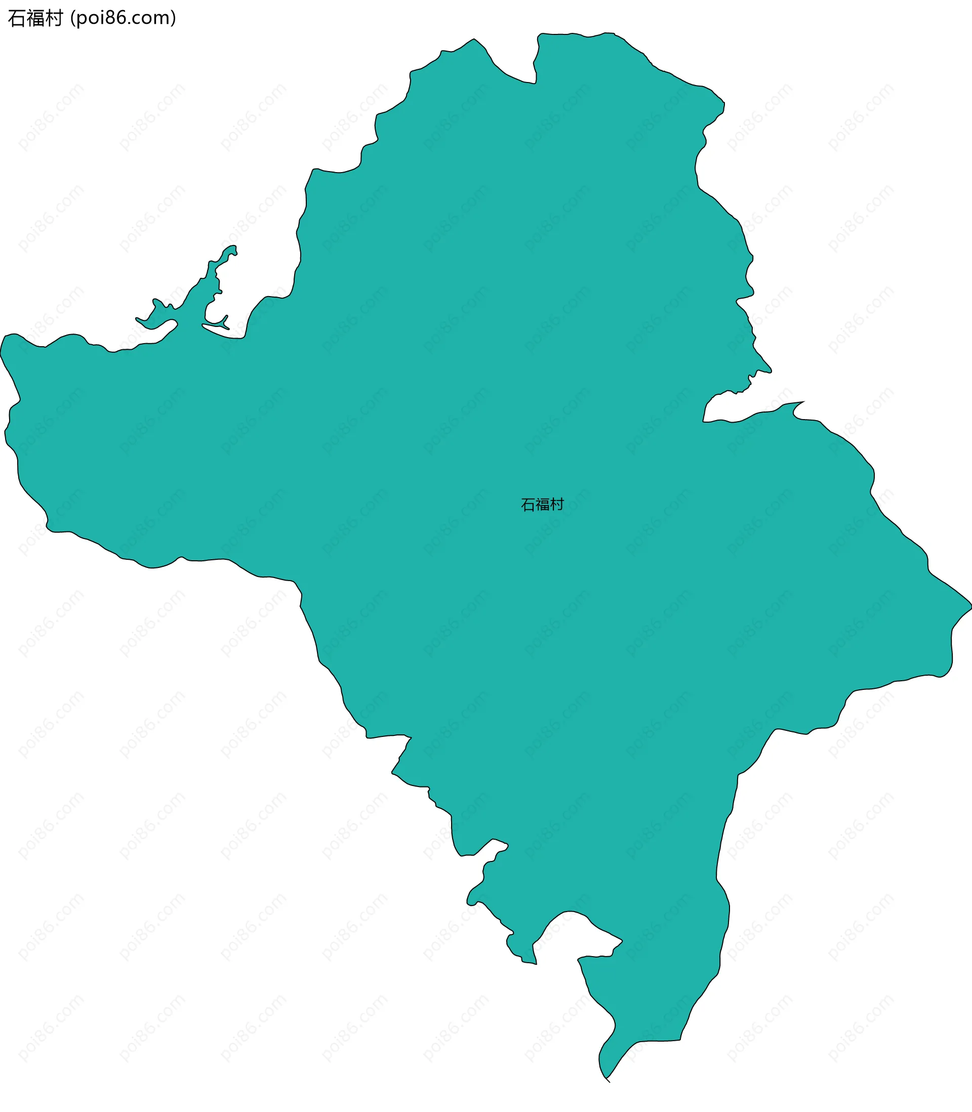 石福村边界地图