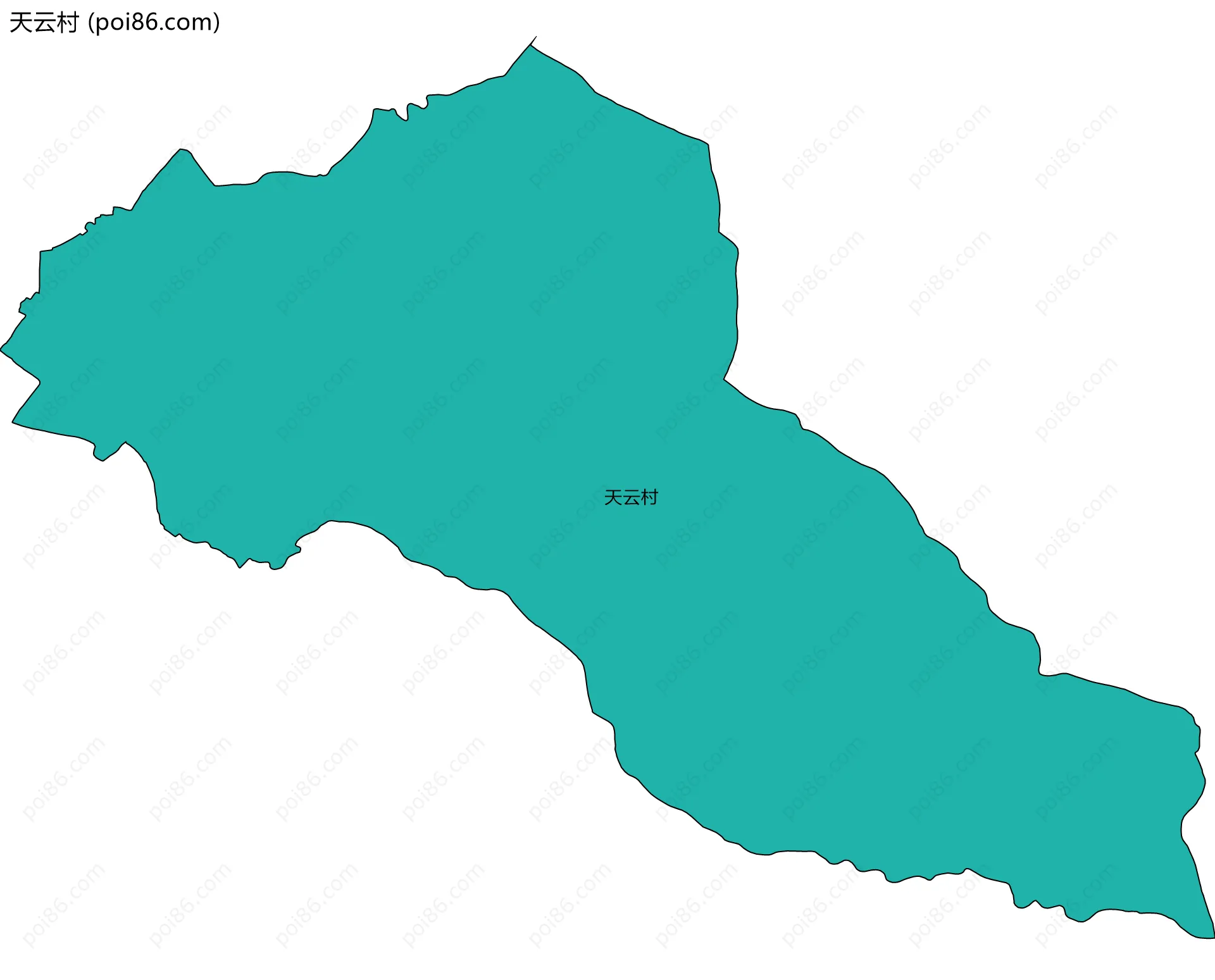 天云村边界地图