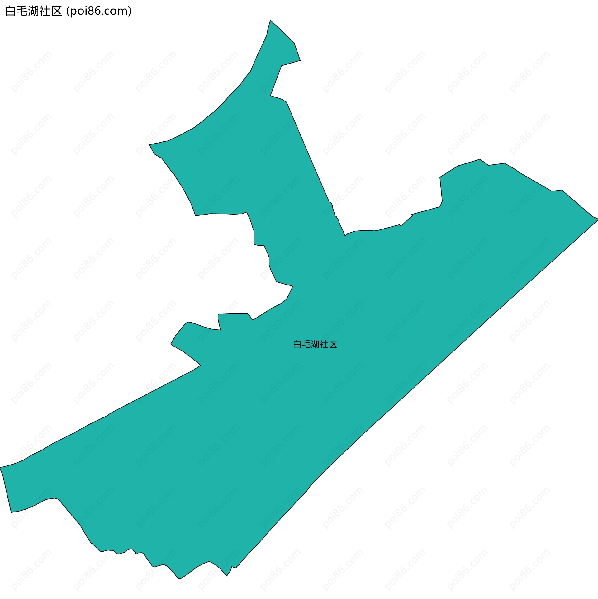 白毛湖社区边界地图