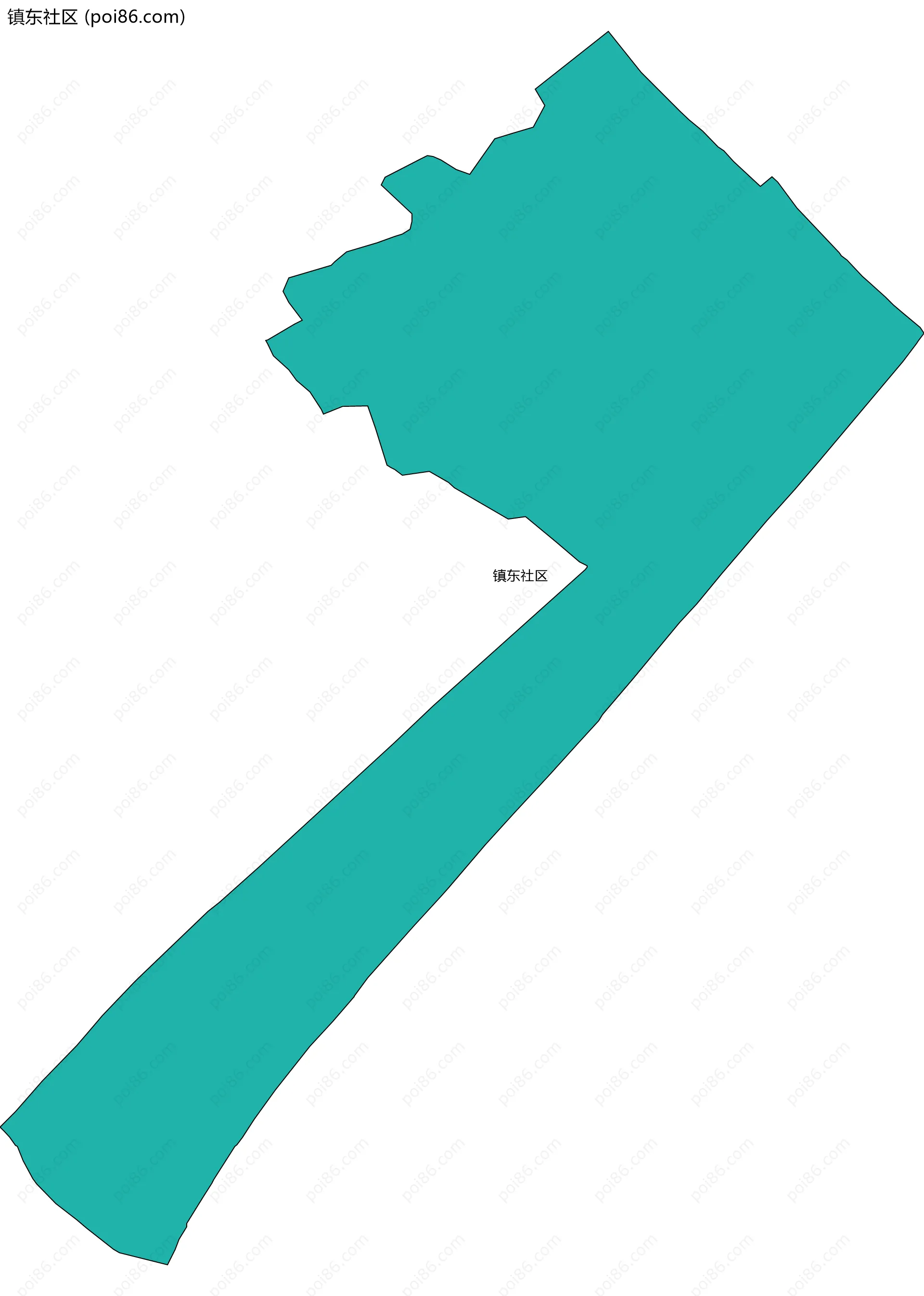 镇东社区边界地图
