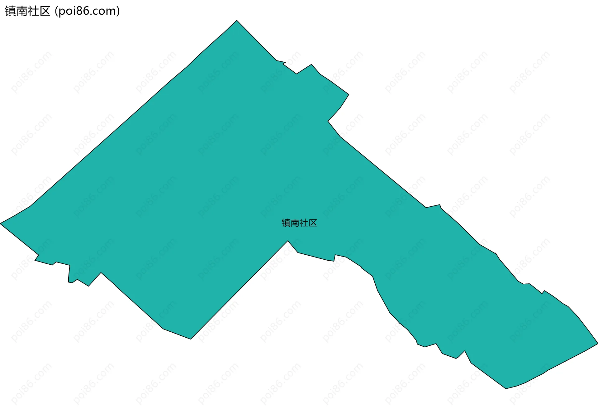 镇南社区边界地图