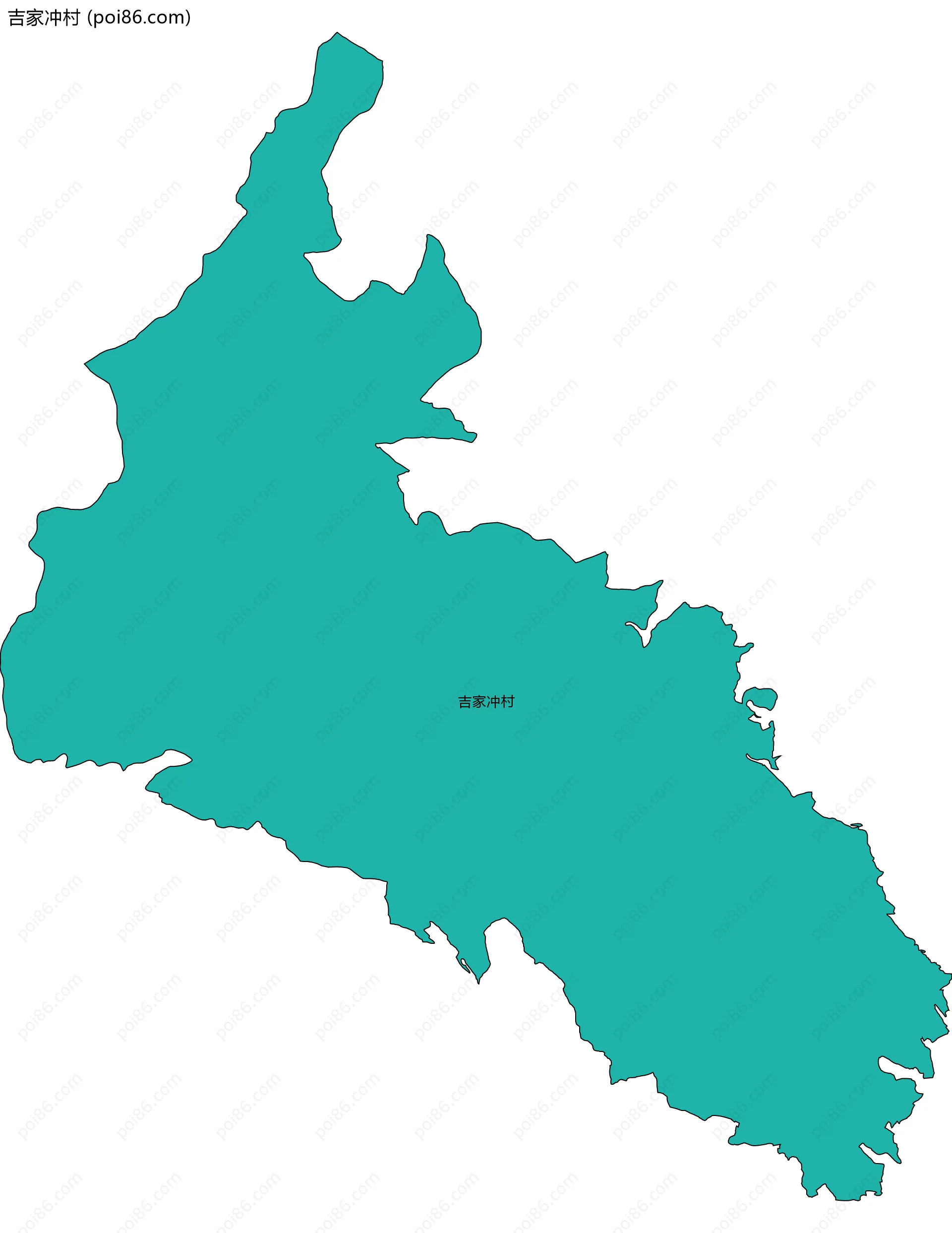 吉家冲村边界地图