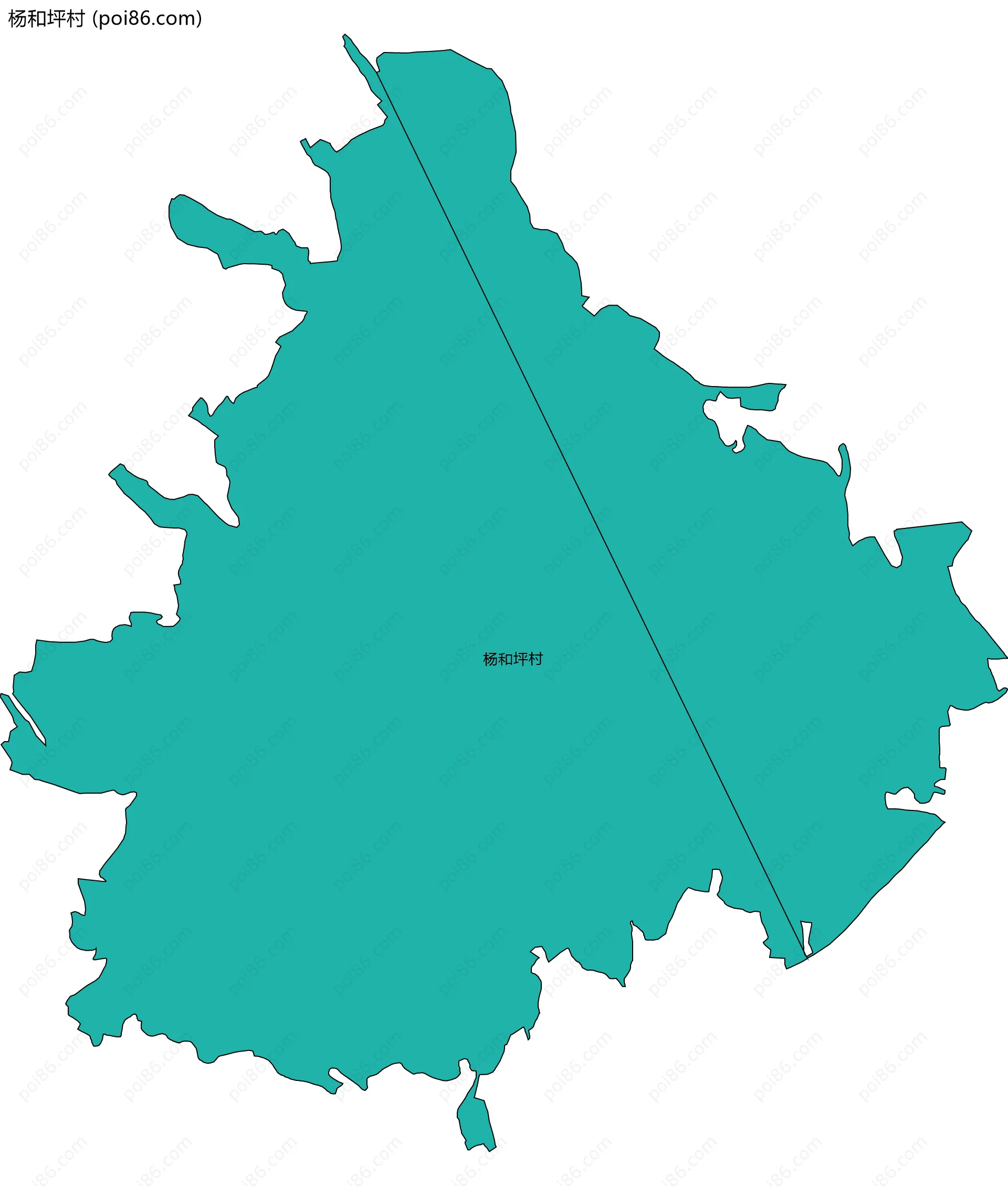杨和坪村边界地图