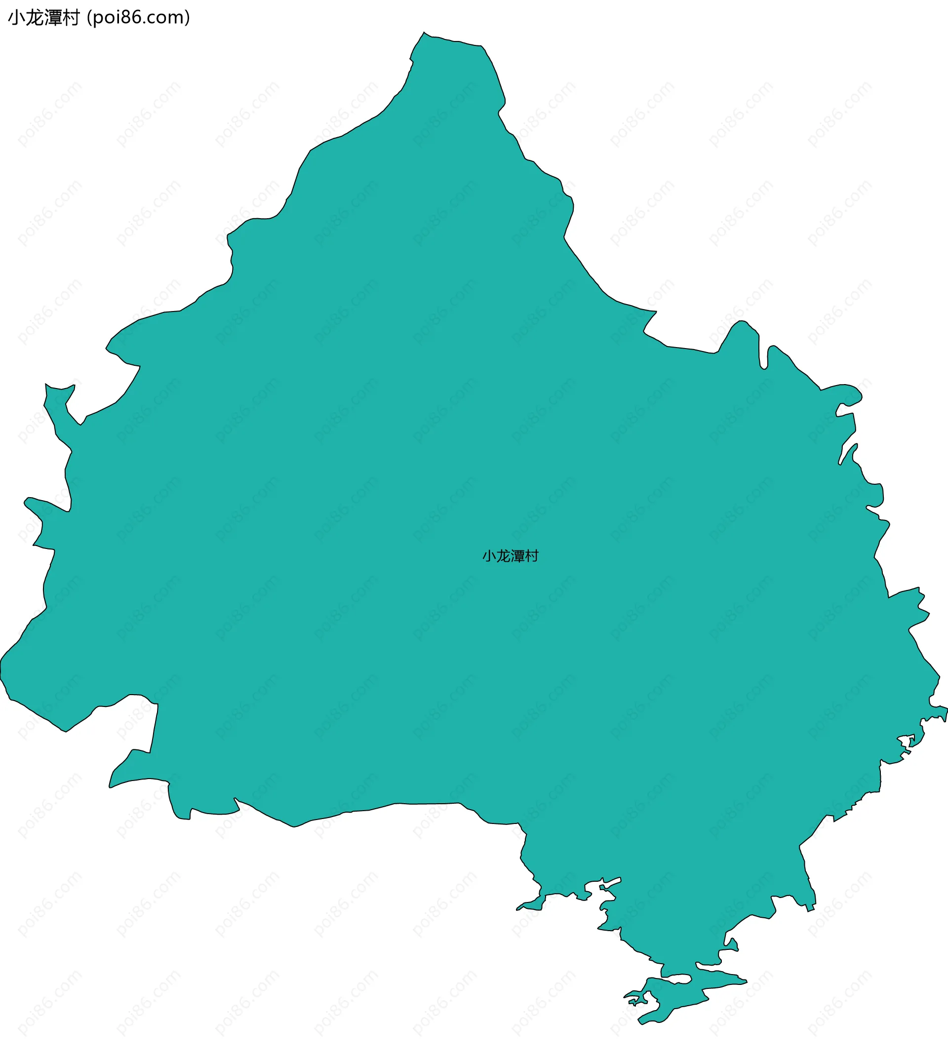 小龙潭村边界地图