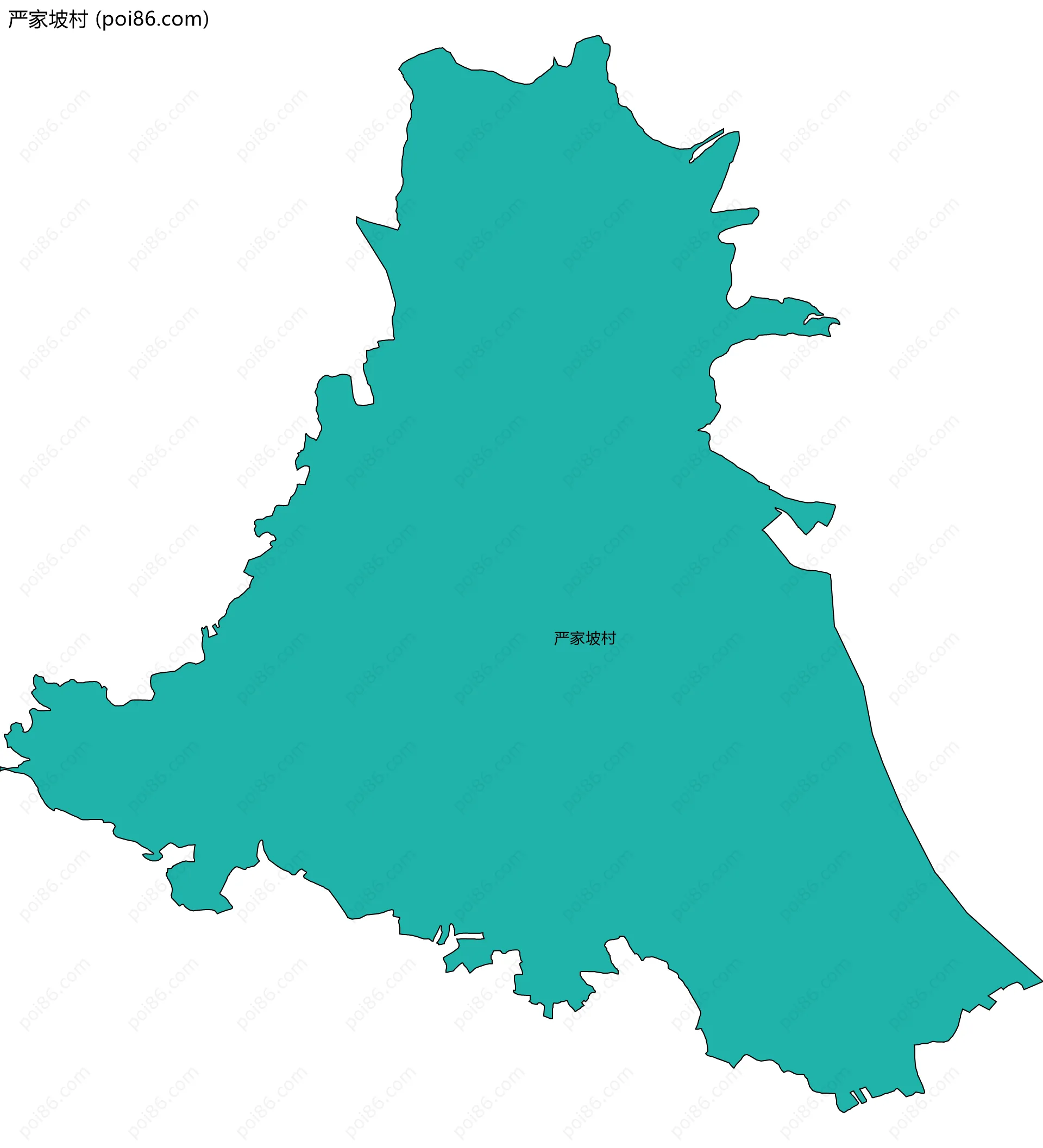严家坡村边界地图