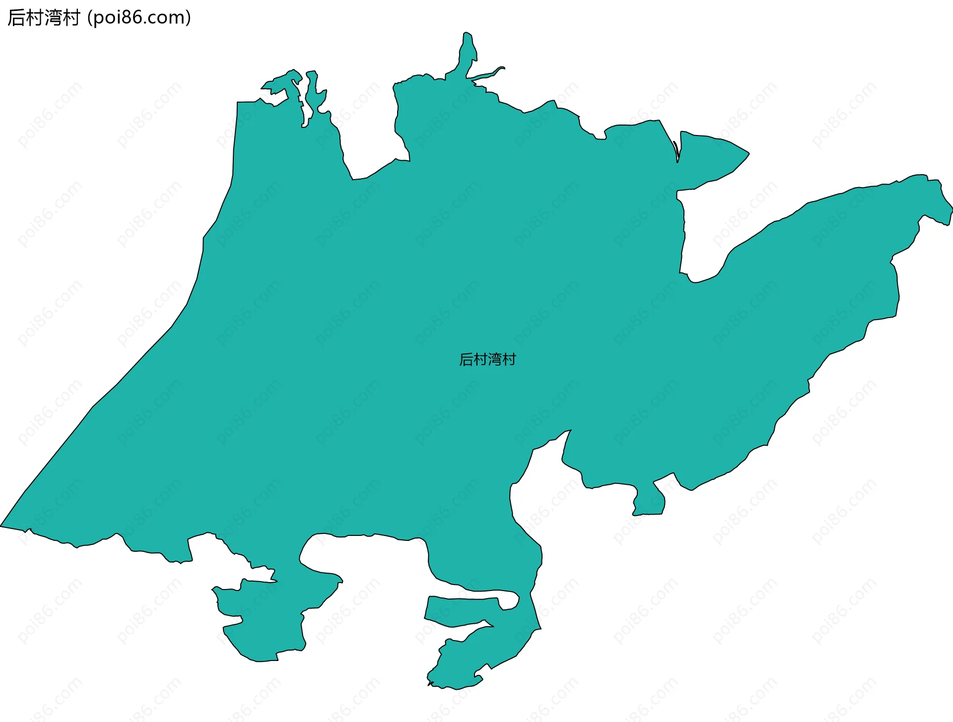 后村湾村边界地图