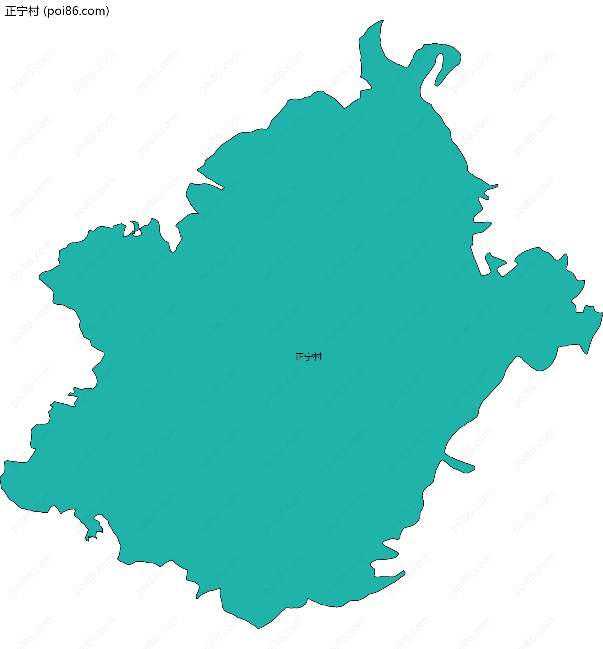 正宁村边界地图