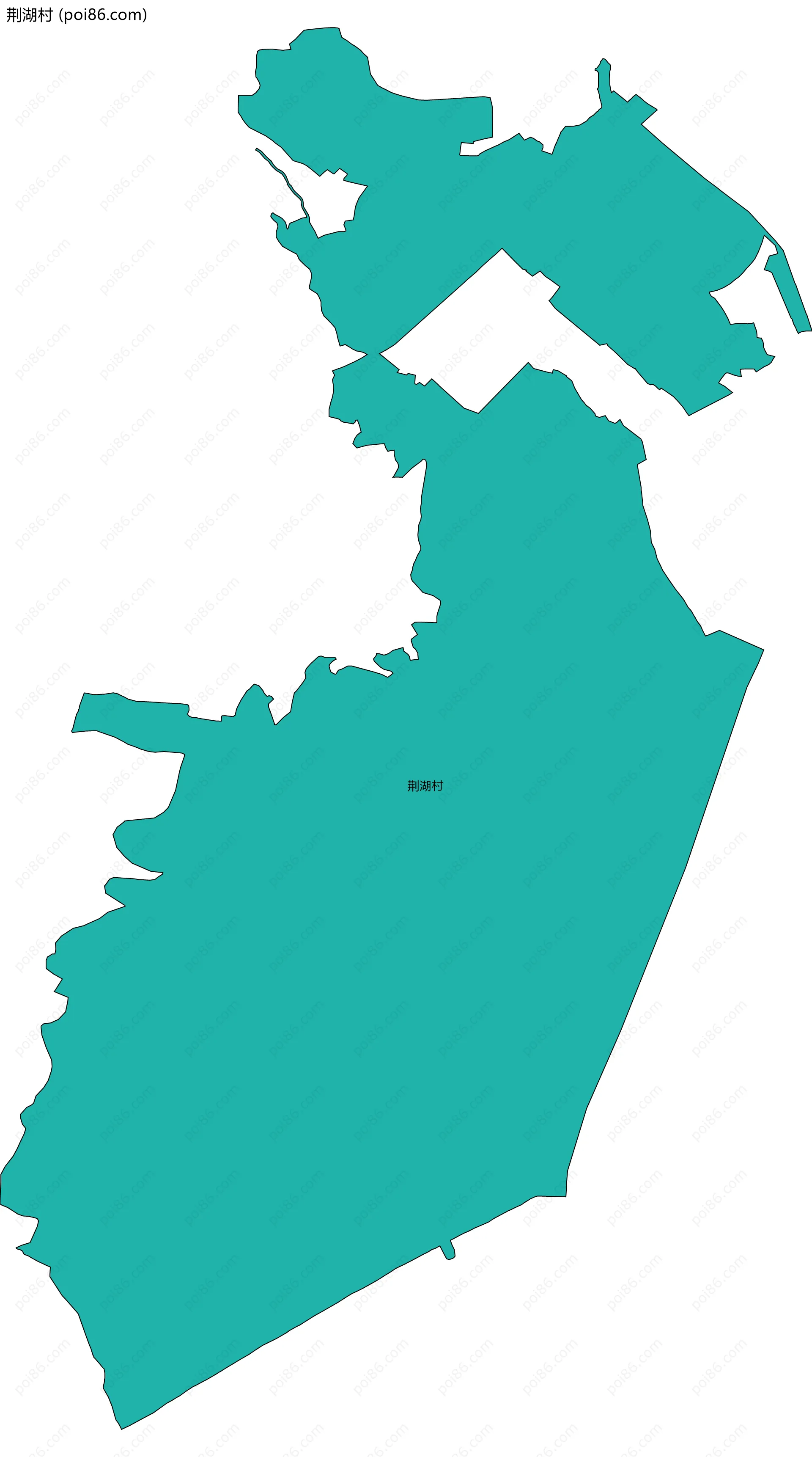 荆湖村边界地图