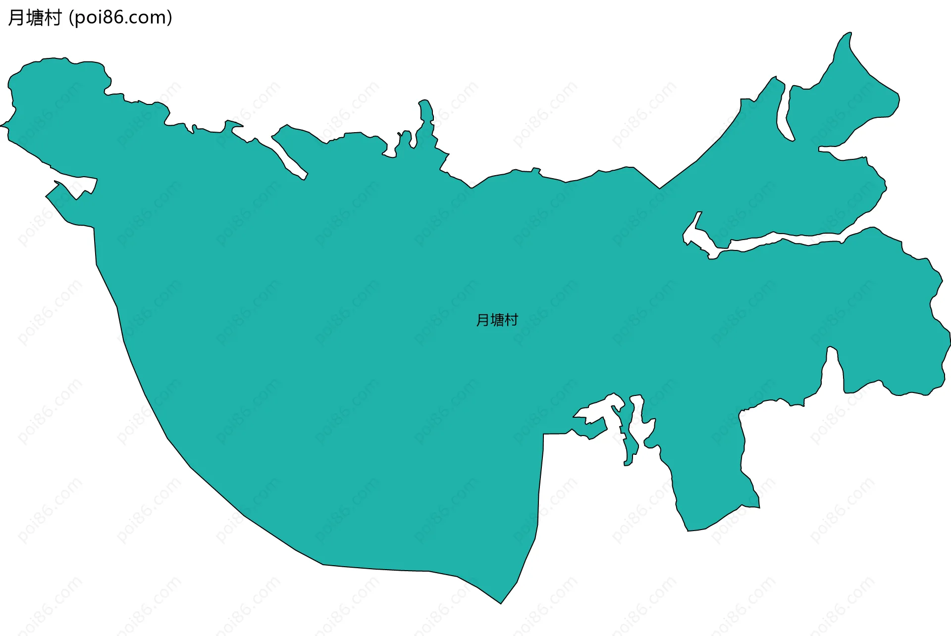 月塘村边界地图