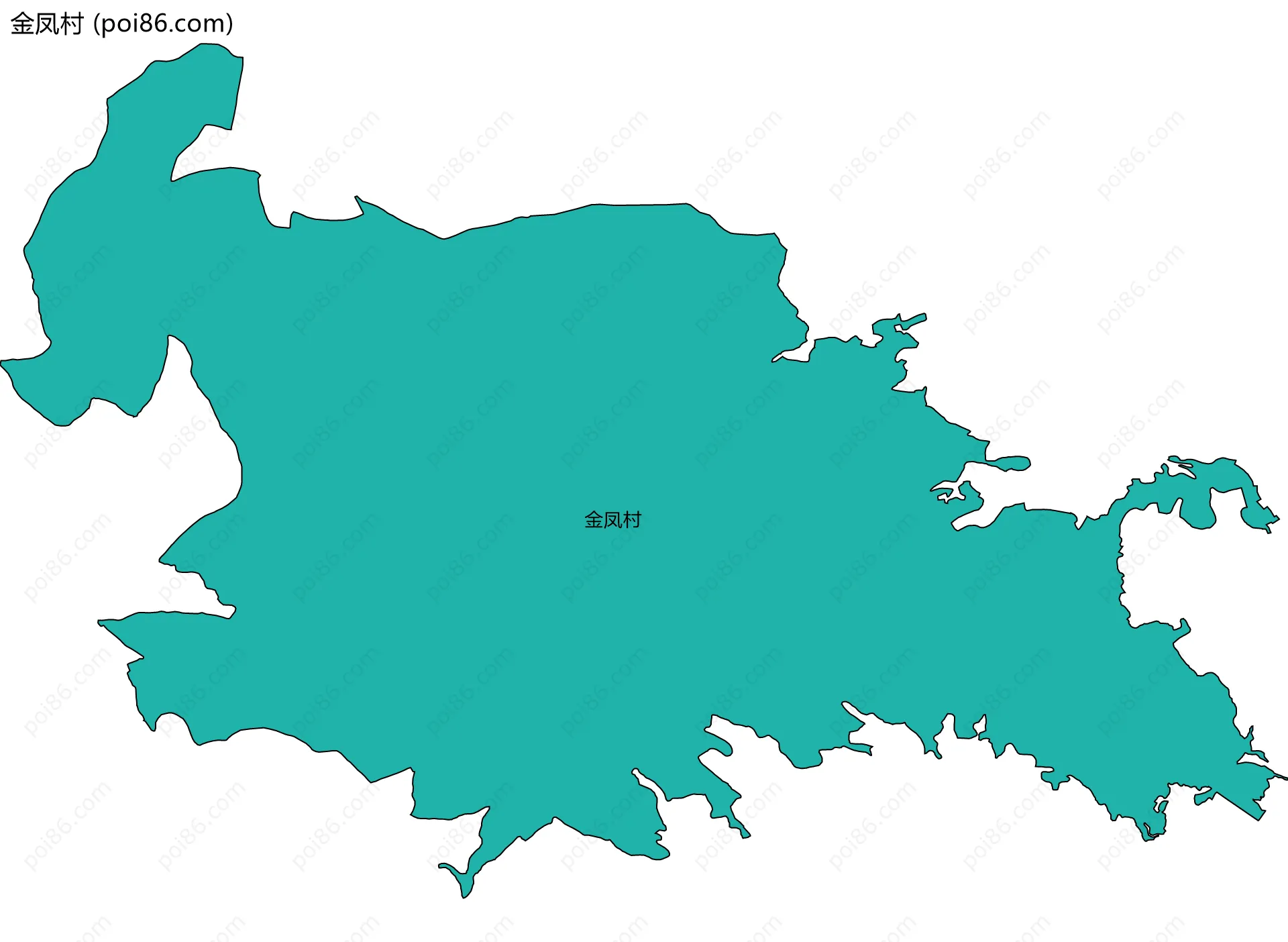 金凤村边界地图