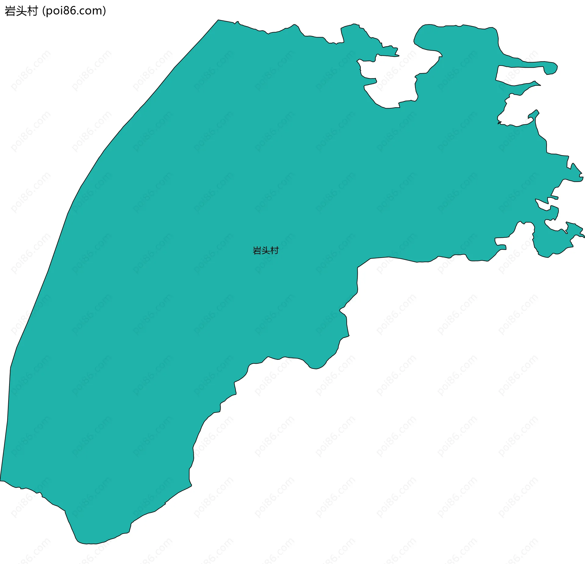 岩头村边界地图