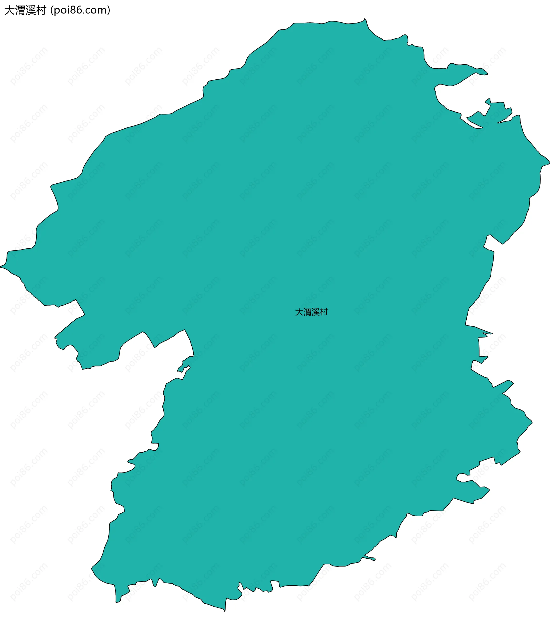 大渭溪村边界地图