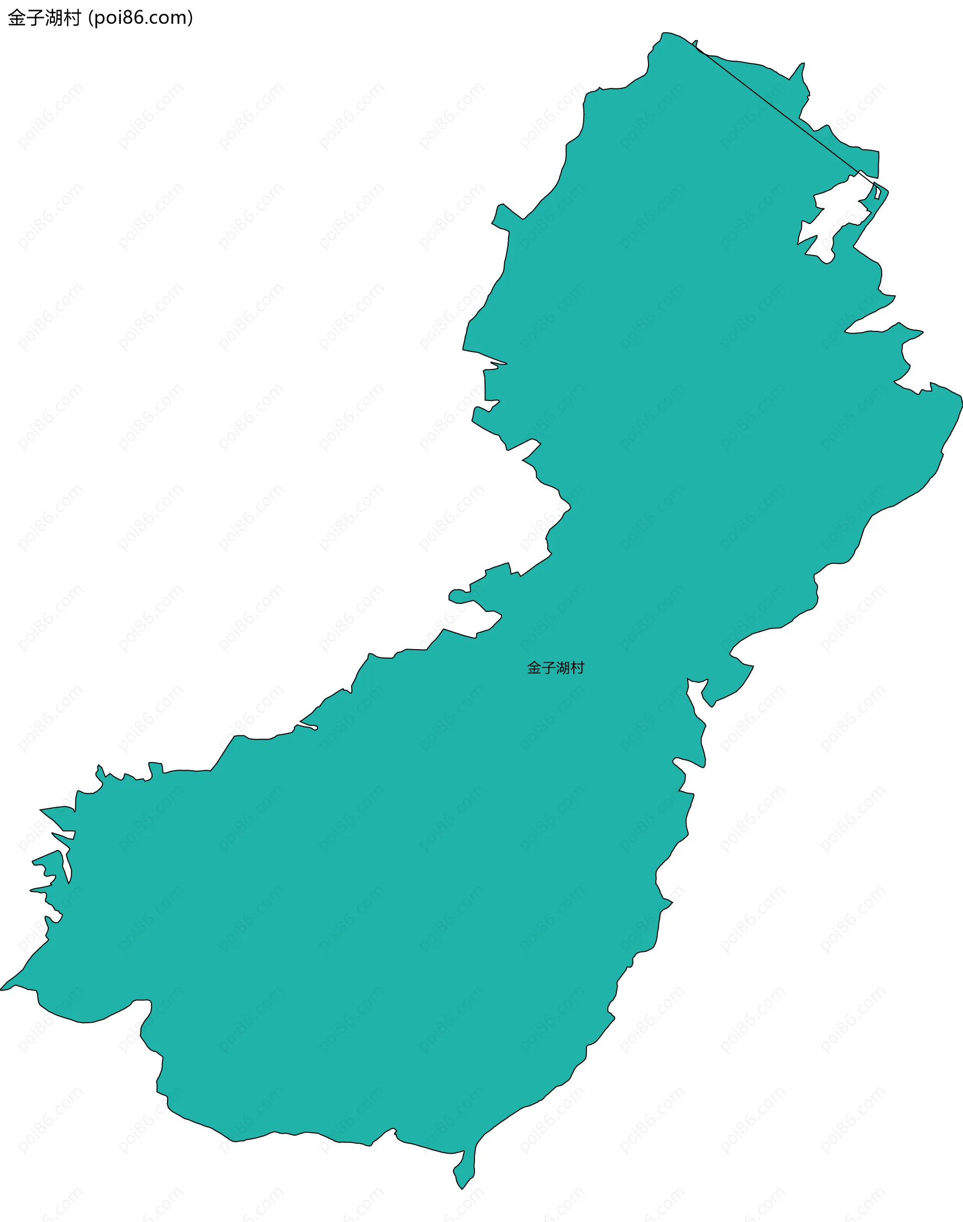 金子湖村边界地图