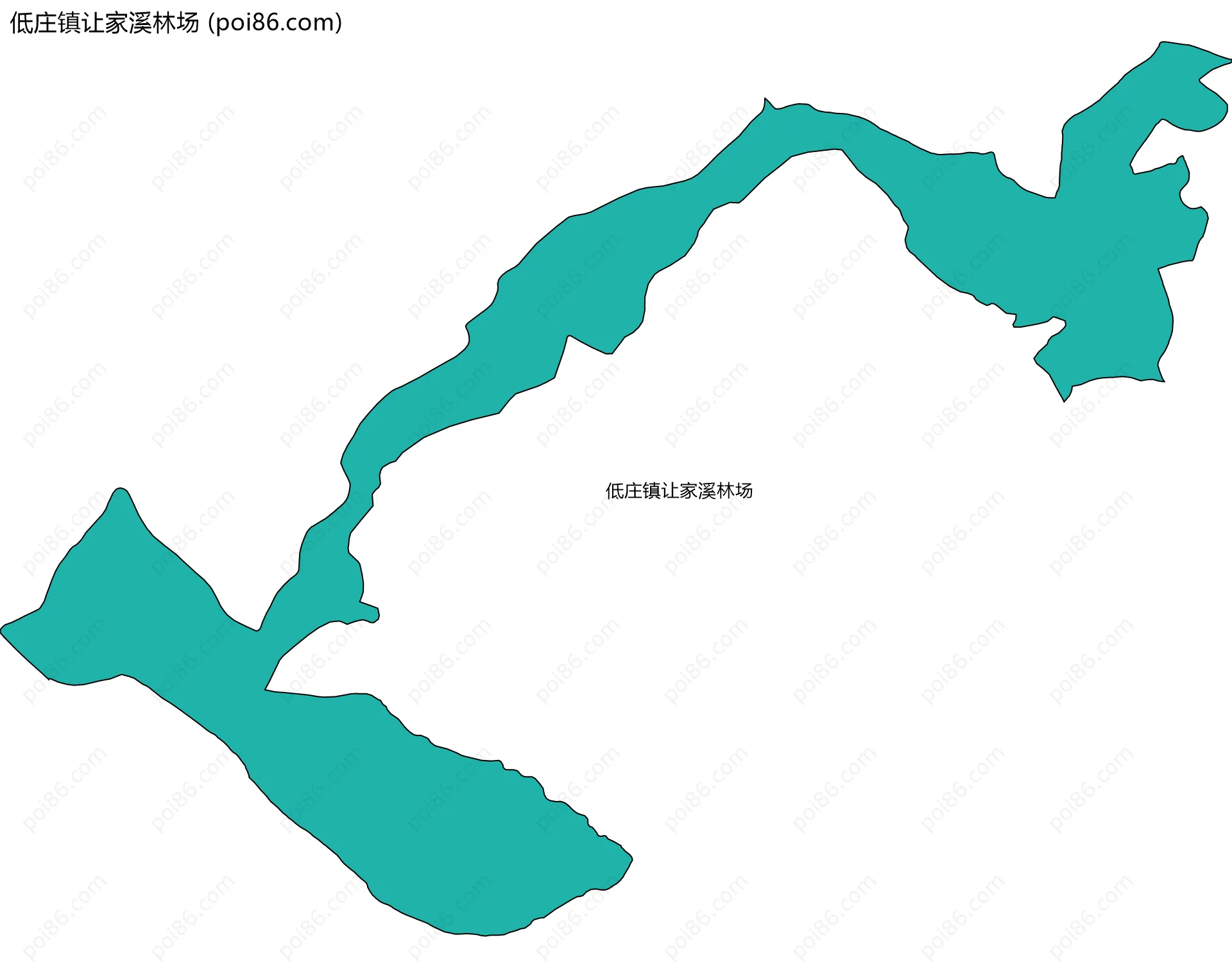 低庄镇让家溪林场边界地图